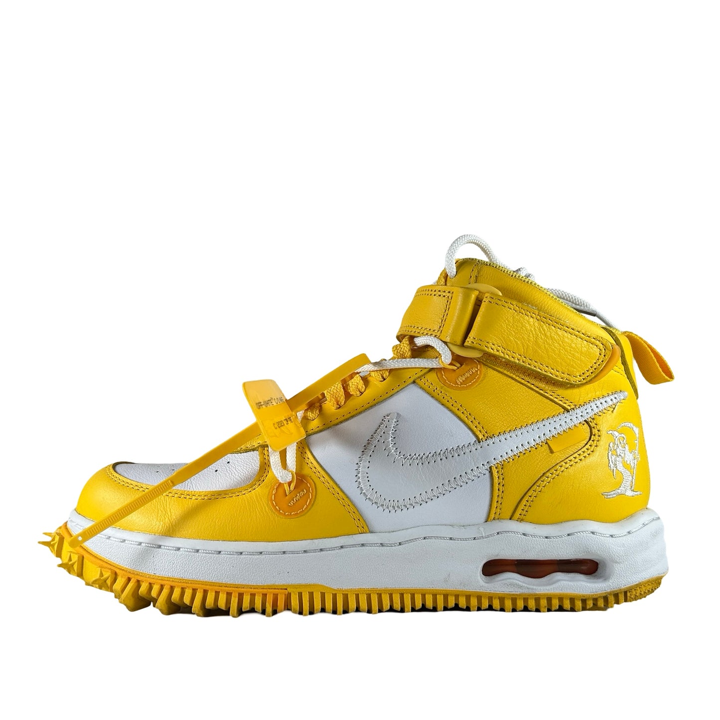DR0500 101 Nike Air Force 1 Mid SP Off-White Varsity Maize [USED] - 9.5 M (Used)