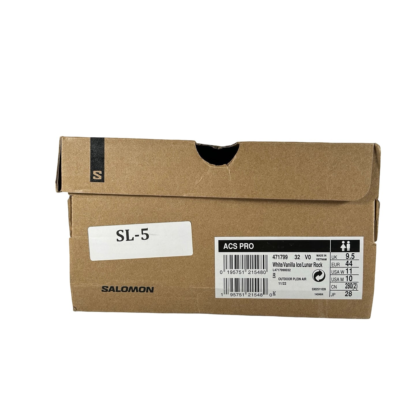 L4717990032 Salomon ACS Pro Vanilla Ice Lunar Rock [USED] - 10 M (Used)