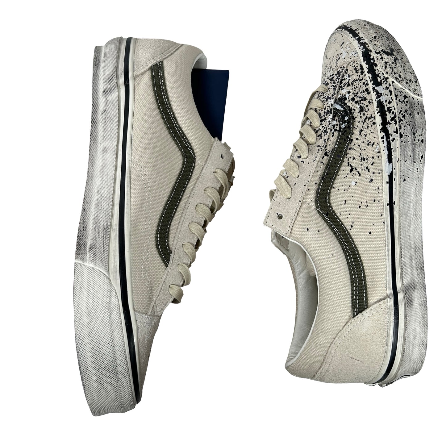 VN000D9RDJR Vans Premium Old Skool 36 Paint Splatter Turtledove