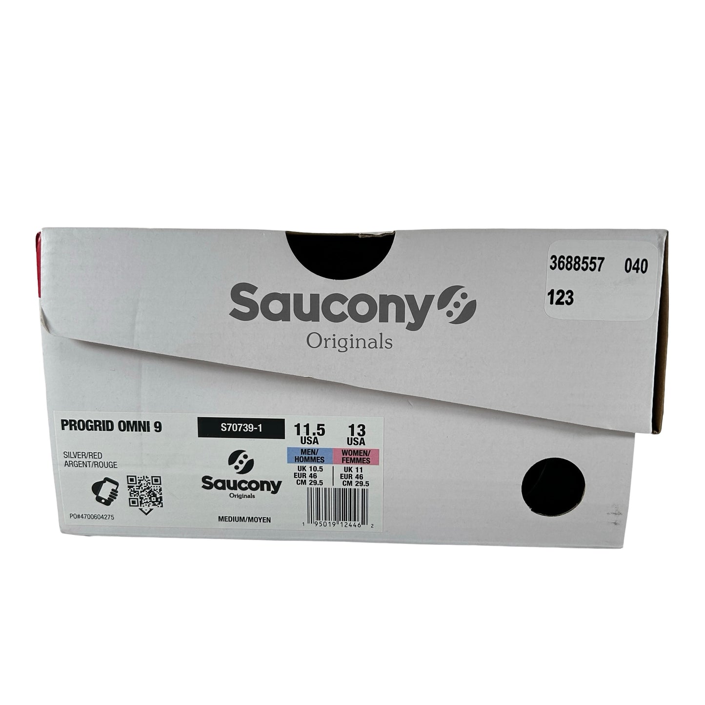 S70739-1 Saucony ProGrid Omni 9 OG White Silver Red [USED] - 11.5 M (Used)