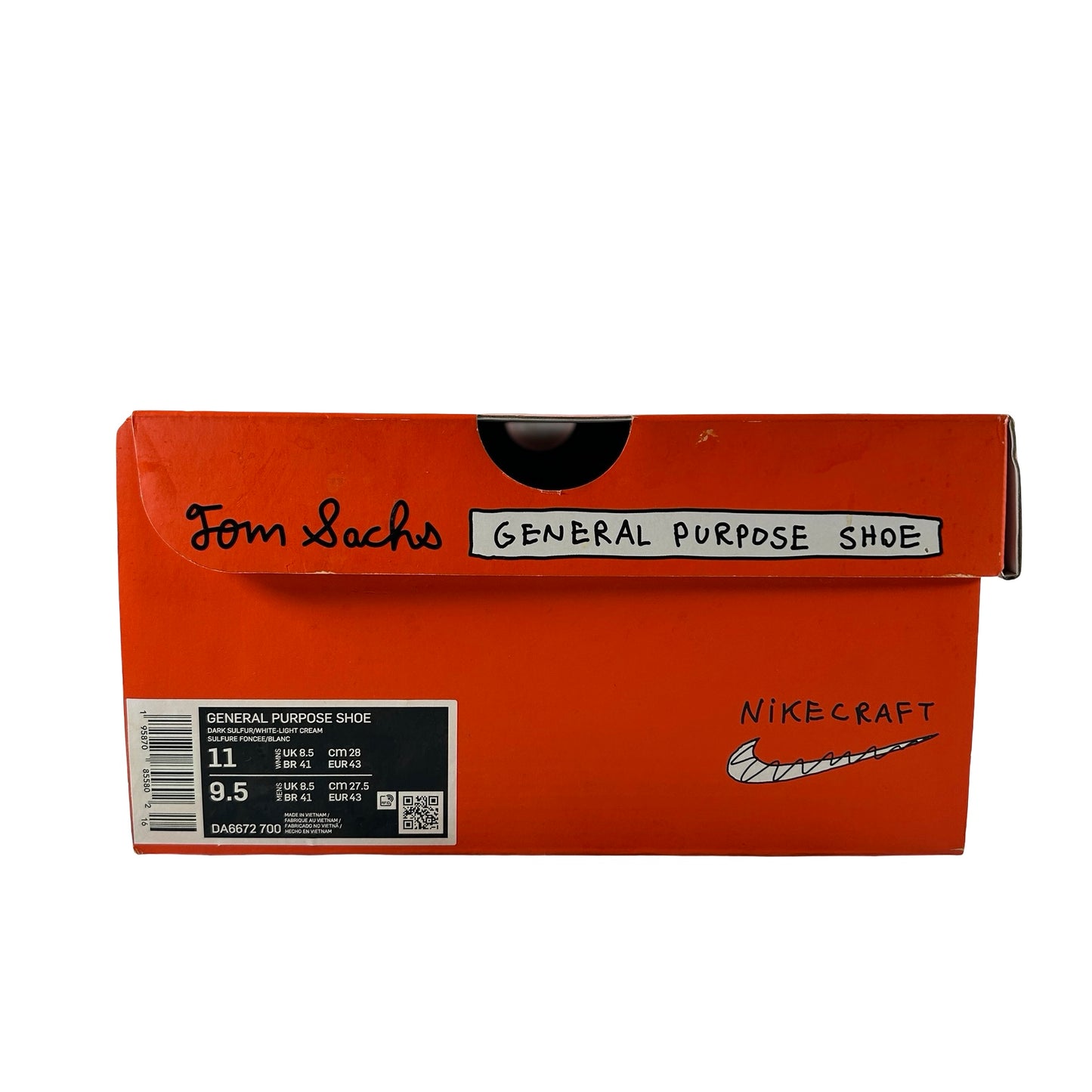 DA6672 700 NikeCraft GPS Tom Sachs Archive Dark Sulfur [USED] - 11 W (Used)