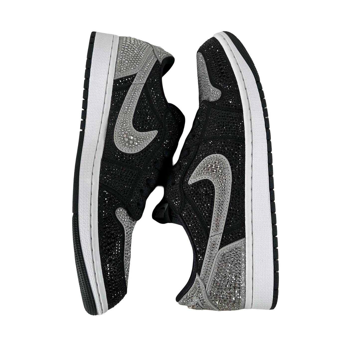 HM9208 001 Jordan 1 Retro Low OG Swarovski Stealth (Women's) [USED] - 12 W (Used)