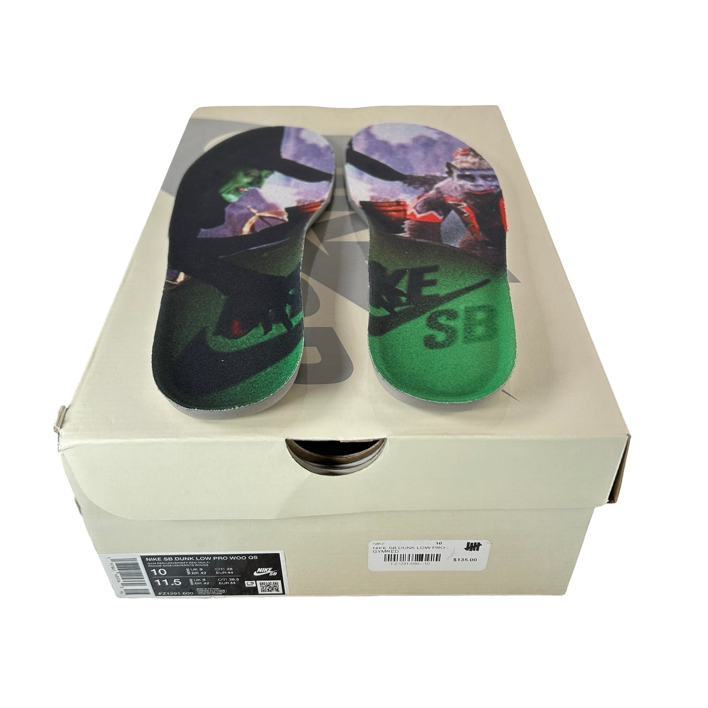 FZ1291 600 Nike SB Dunk Low The Wizard of Oz Poppy Field [USED] - 10 M (Used)