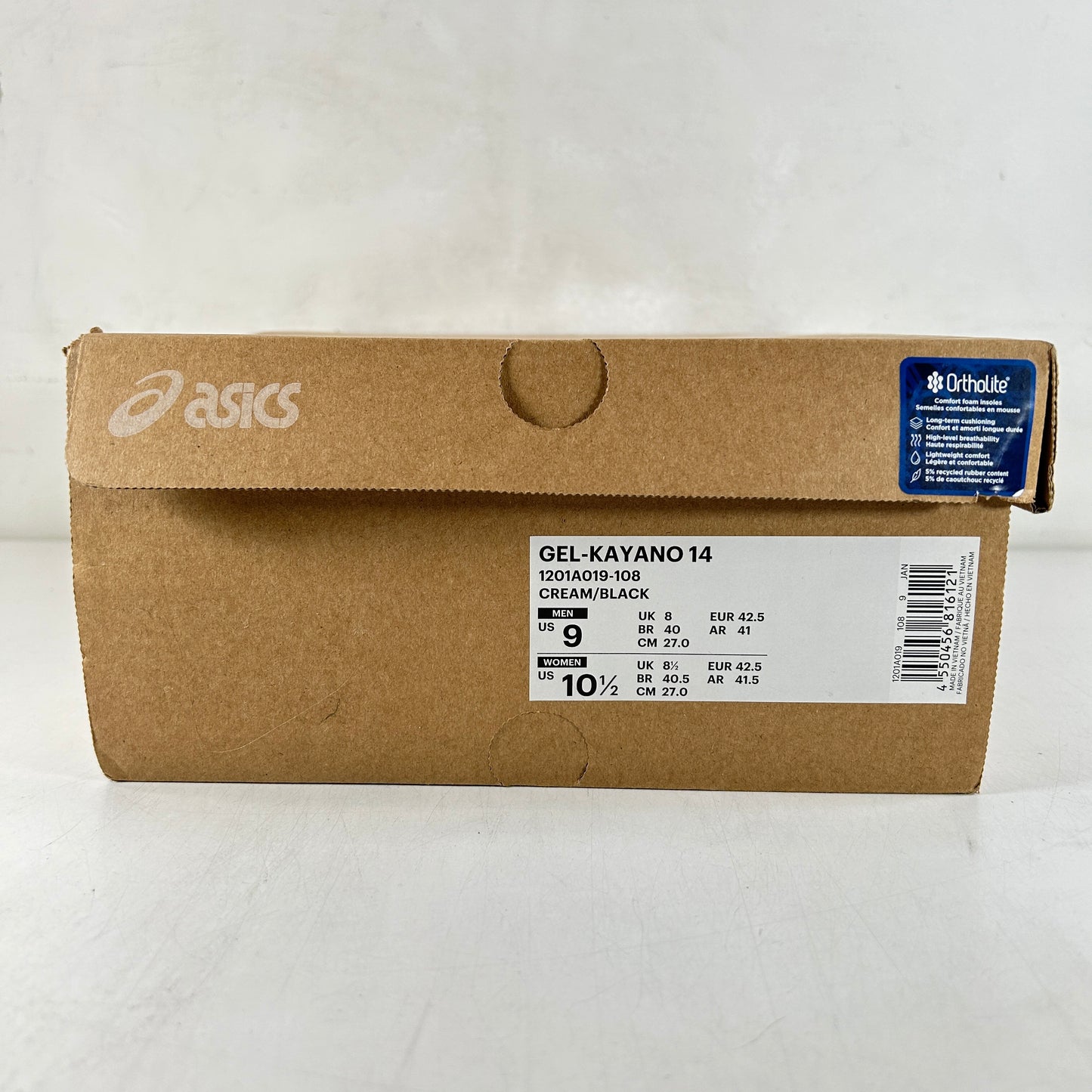 1201A019 108 ASICS Gel-Kayano 14 Crema Negro Metálico Ciruela