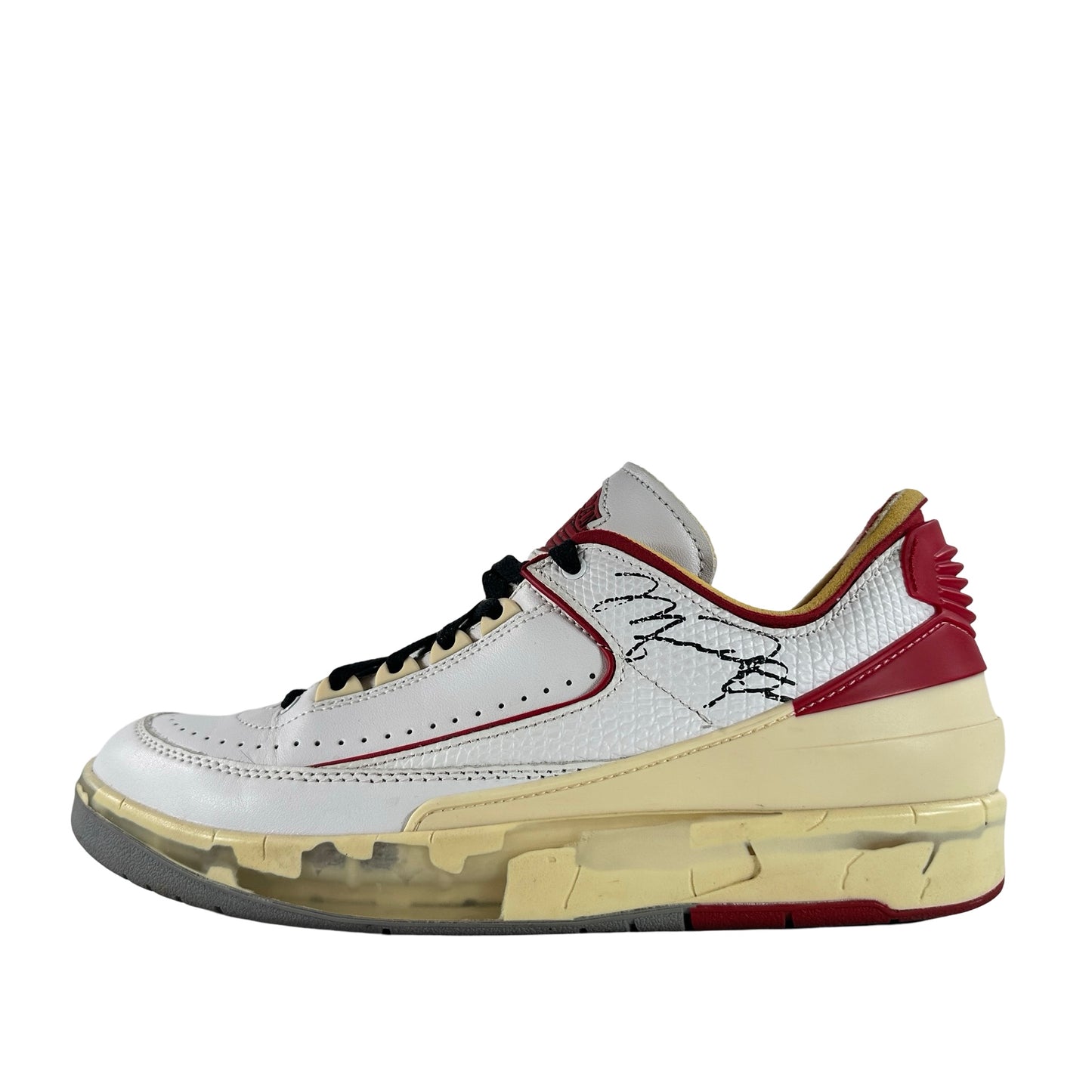 DJ4375 106 Jordan 2 Retro Low SP Off-White White Red [USED] - 8.5 M (Used)