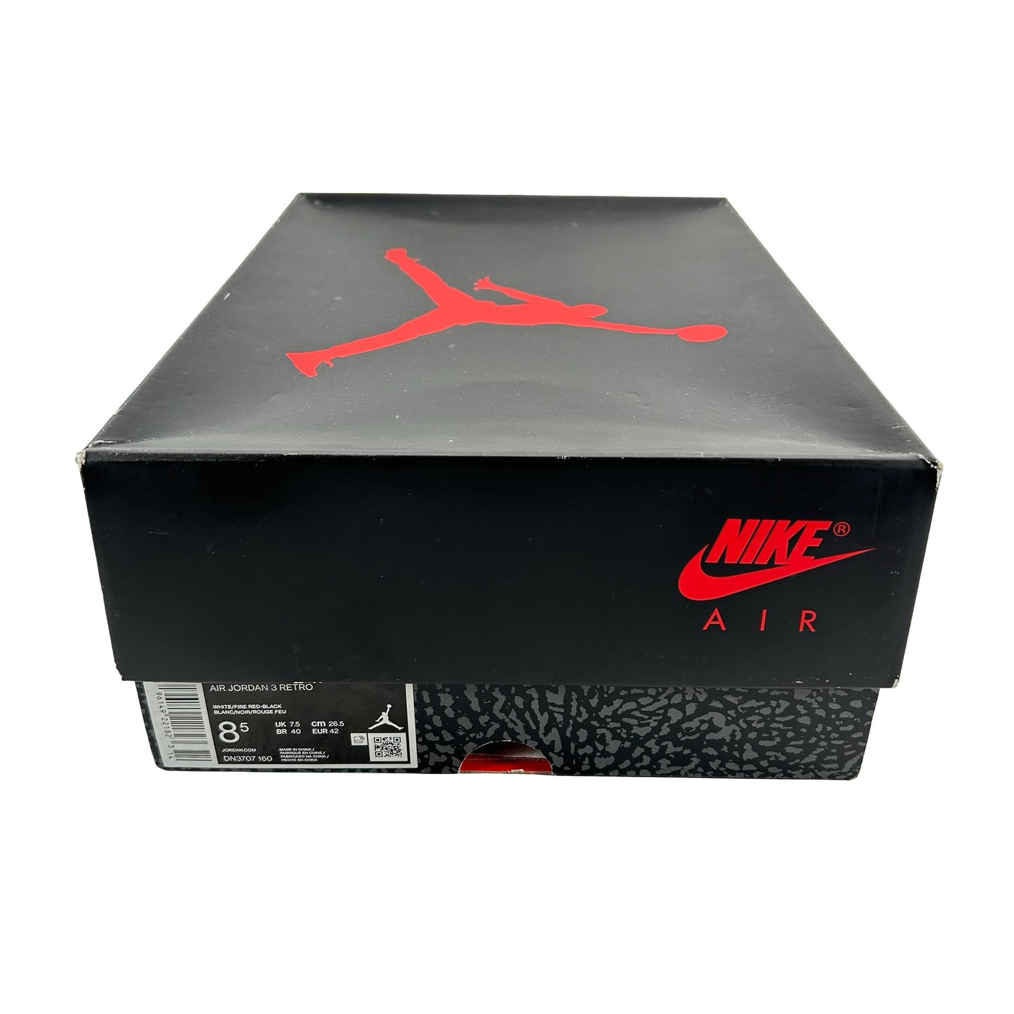 DN3707 160 Jordan 3 Retro Fire Red (2022) [USED] - 8.5 (Used)