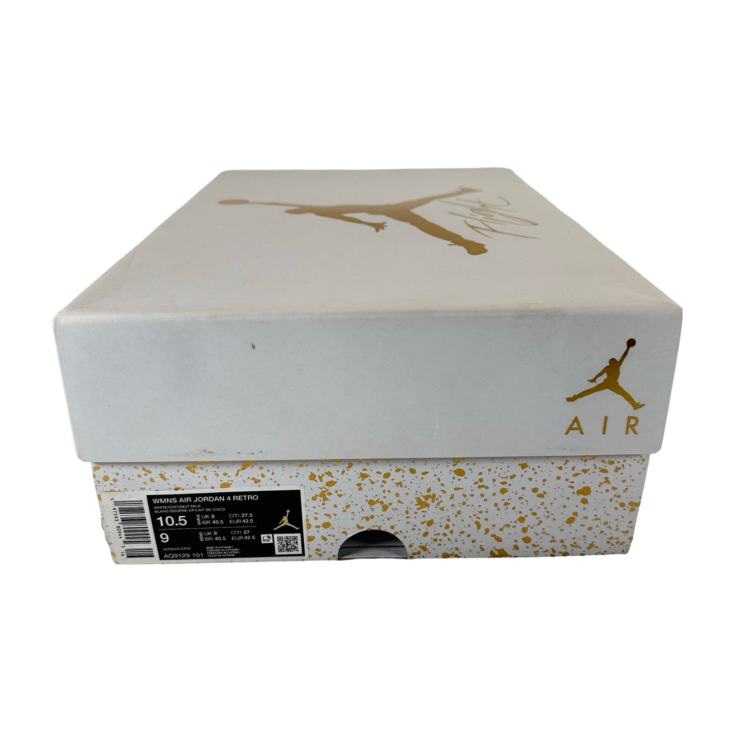 AQ9129 101 Jordan 4 Retro Vivid Sulfur (Women's) [USED] - 10.5 W (Used)