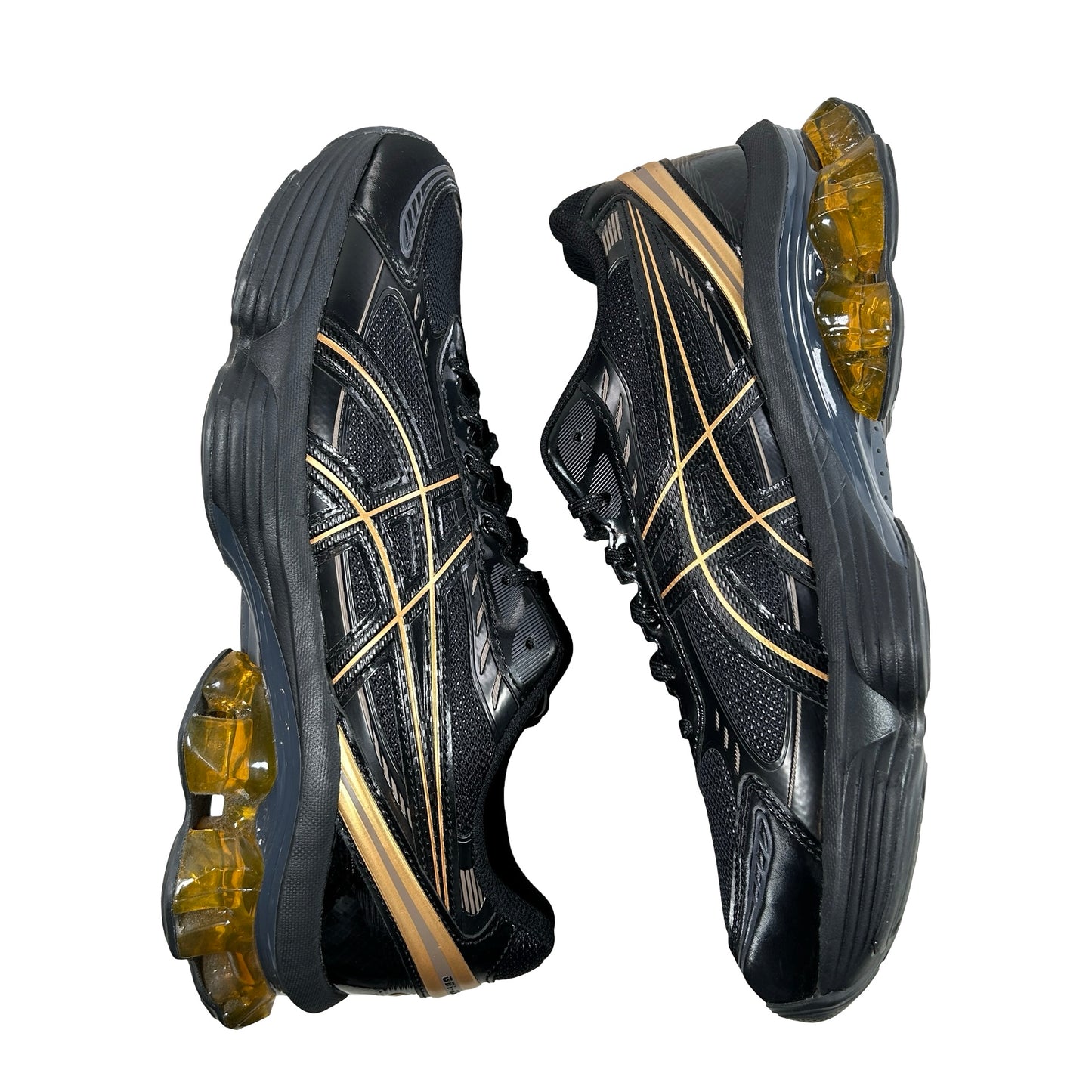 1203A591 001 ASICS Gel-Kinetic Fluent Black Gold [USED] - 10 M (Used)