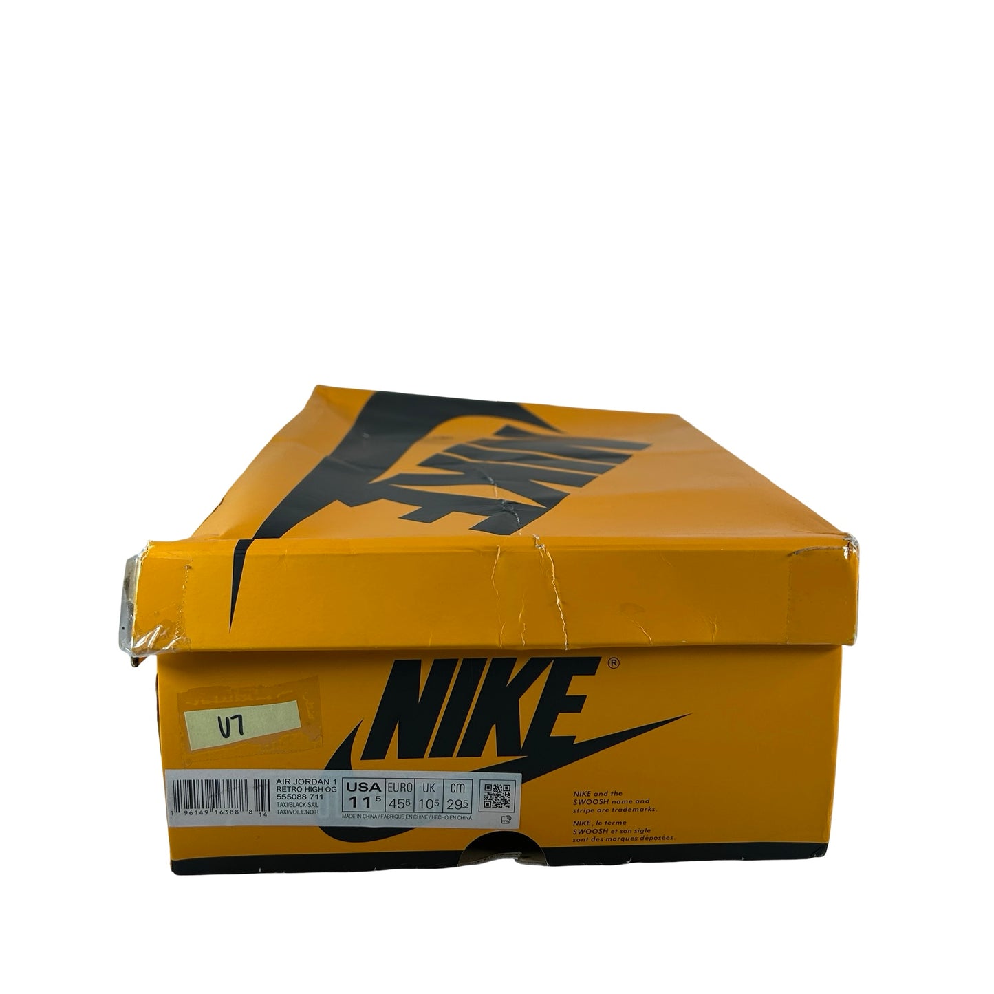 555088 711 Jordan 1 Retro High OG Yellow Toe [USED] - 11.5 M (Used7)