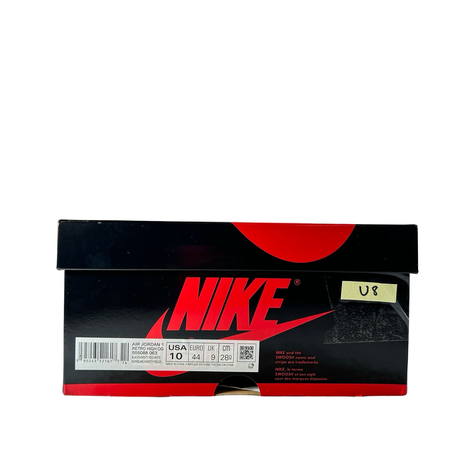 555088 063 Jordan 1 Retro High OG Patent Bred [USED] - 10 M (VNDS)