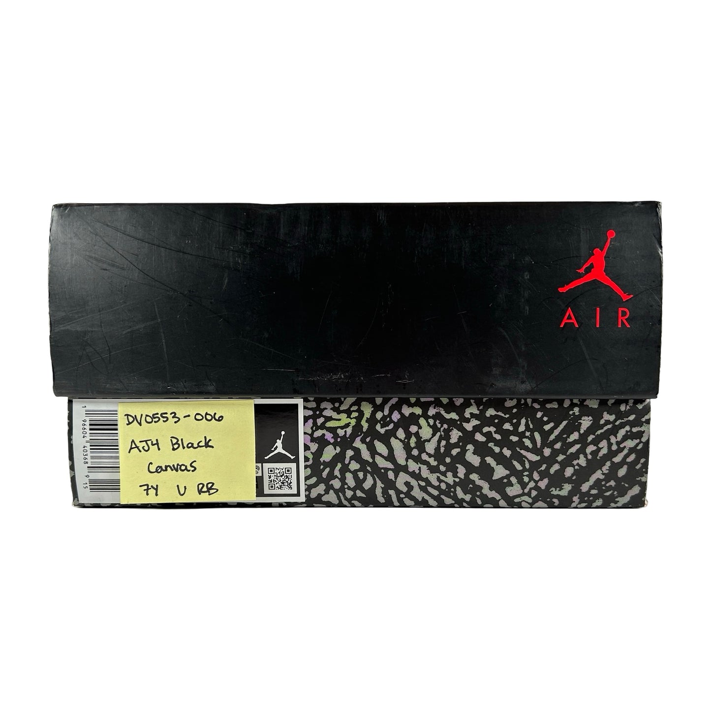 DV0553 006 Jordan 4 Retro Black Canvas GS [USED] - 7 Y (Used) (Replace Box)