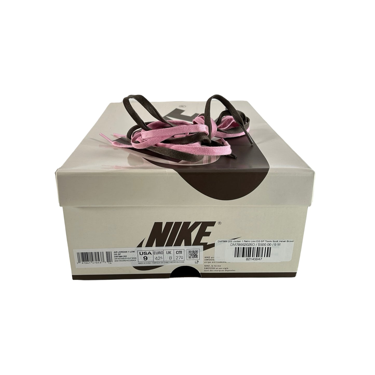 DM7866 202 Jordan 1 Retro Low OG SP Travis Scott Velvet Brown [USED] - 9 (Used)