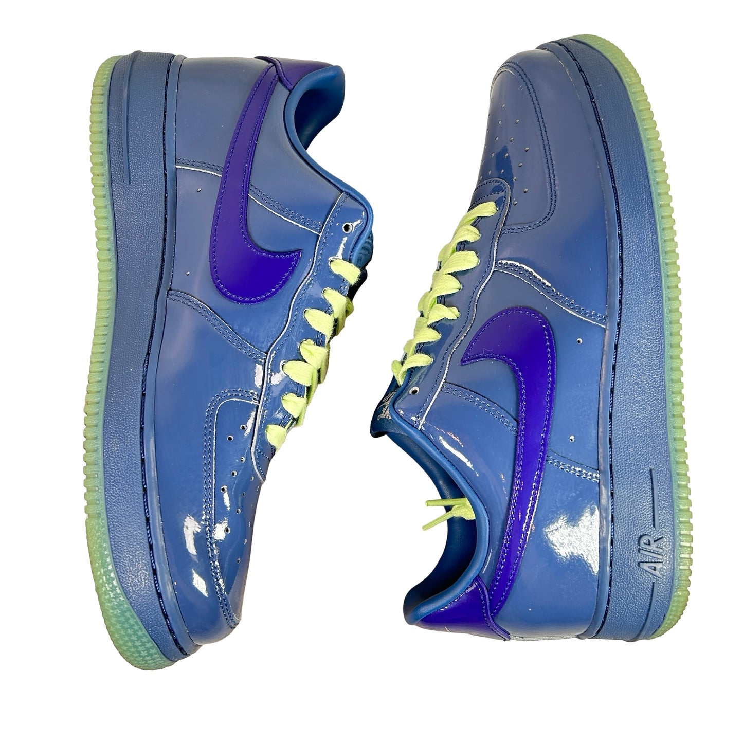 IO4489 400 Nike Air Force 1 Low Patent Leather Mystic Navy Grape Ice [USED] - 10 M (Used)