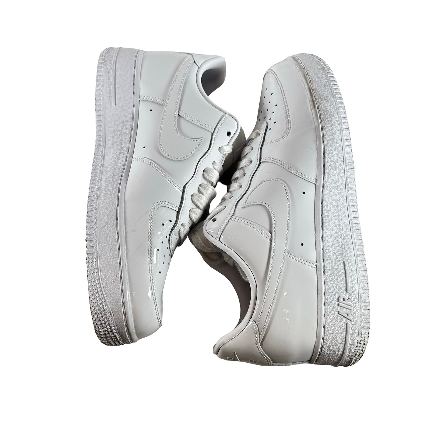 IV2857 100 Nike Air Force 1 Low '07 Premium White Patent [USED] - 9 M (Used) (No Box)