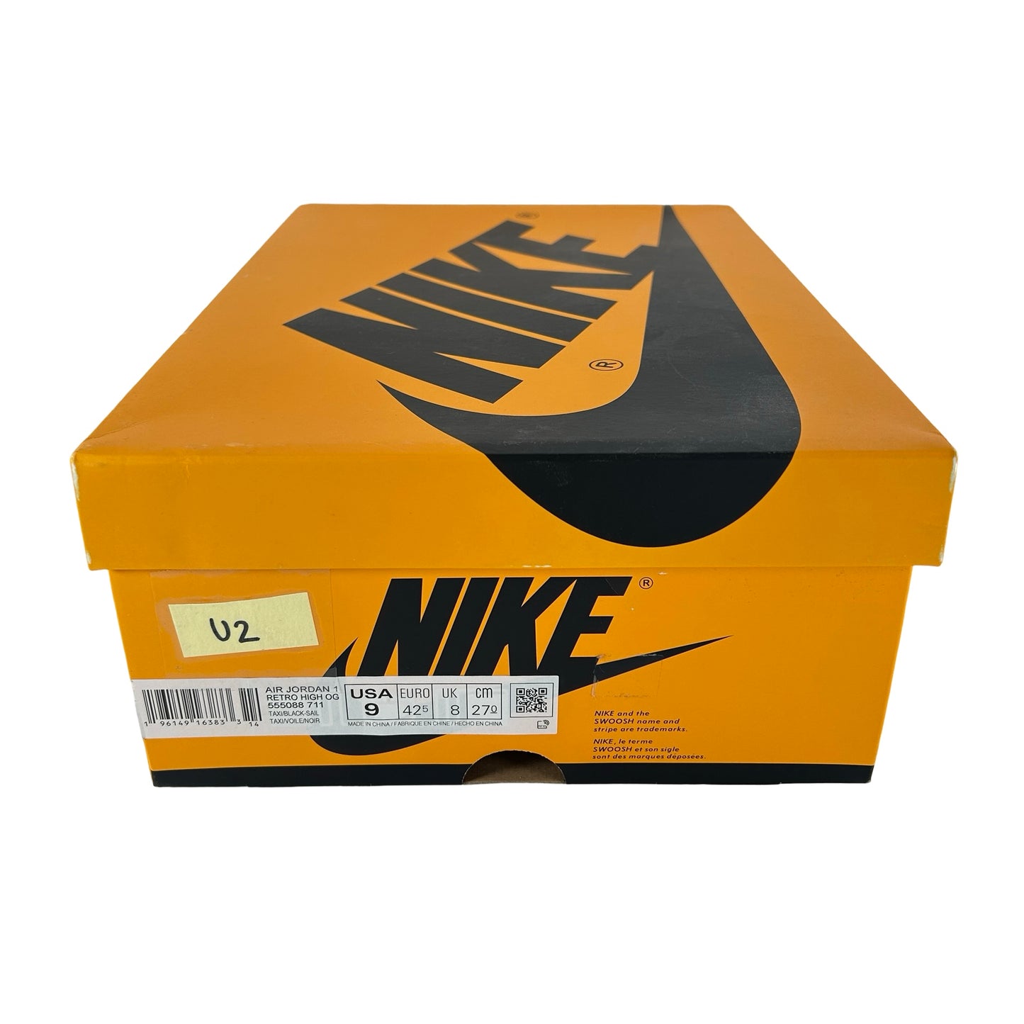 555088 711 Jordan 1 Retro High OG Yellow Toe [USED] - 9 M (Used2)