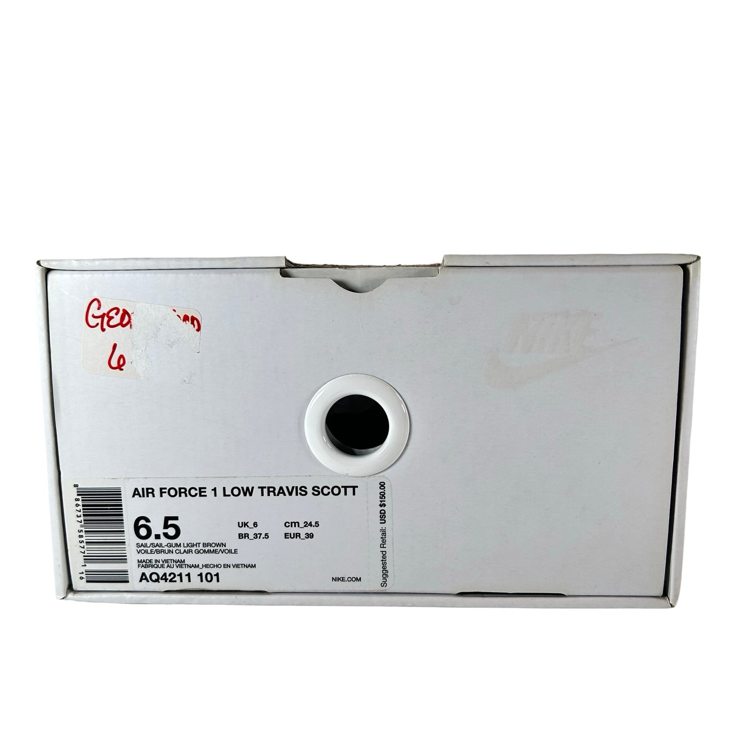 AQ4211 101 Nike Air Force 1 Low Travis Scott Sail [USED] - 6.5 M (Used)