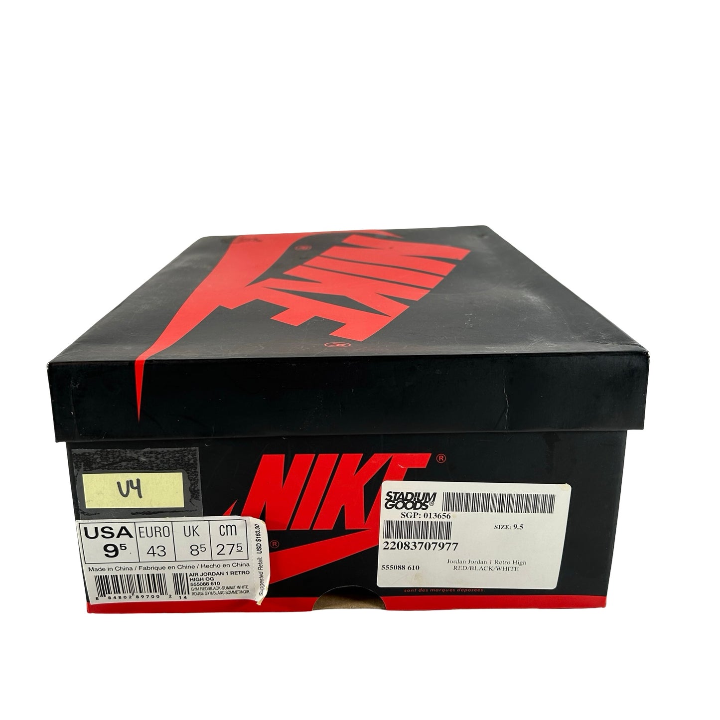 555088 610 Jordan 1 Bred Toe [USED] - 9.5 M (Used4)