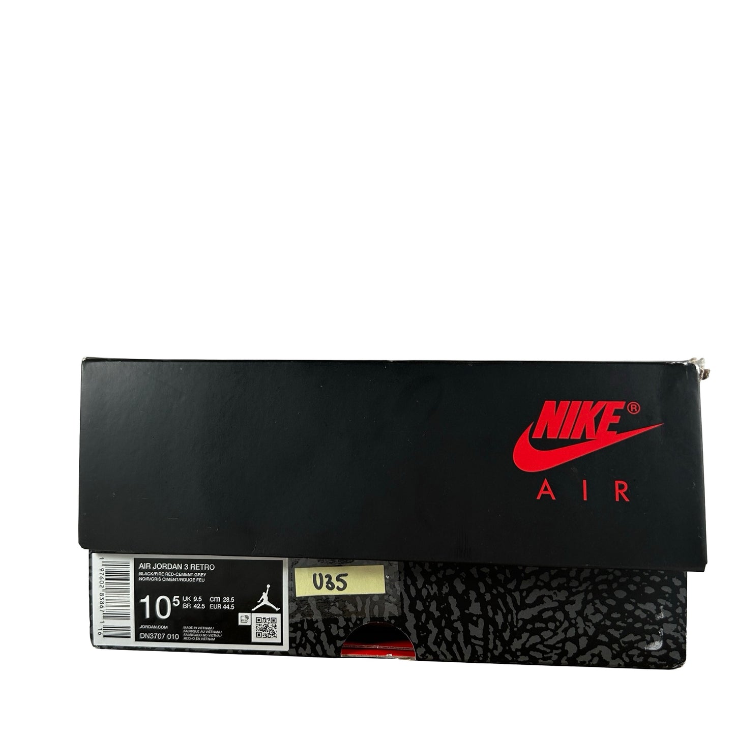 DN3707 010 Jordan 3 Retro OG Black Cement (2024) [USED] - 10.5 M (Used35)