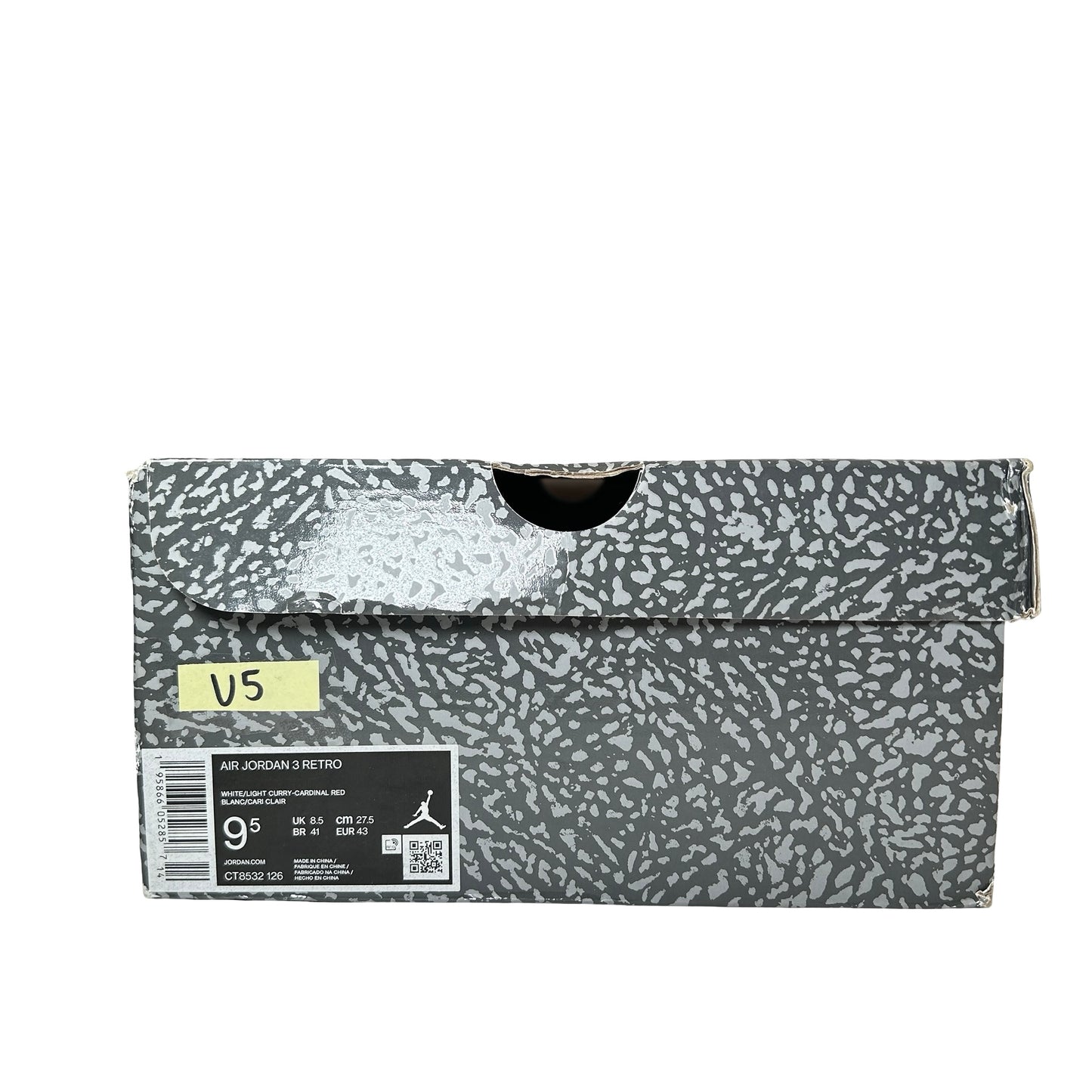 CT8532 126 Jordan 3 Retro Cardinal Red [USED] - 9.5 M (Used5)