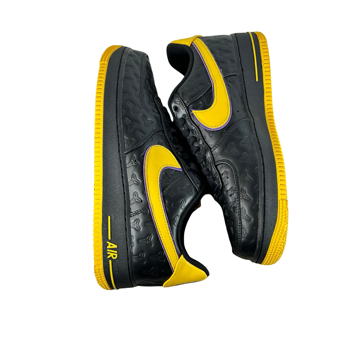 HV5122 001 Nike Air Force 1 Low Kobe Bryant Lakers Away (Non-Numbered) [USED] - 9.5 M (Used) (No Box)