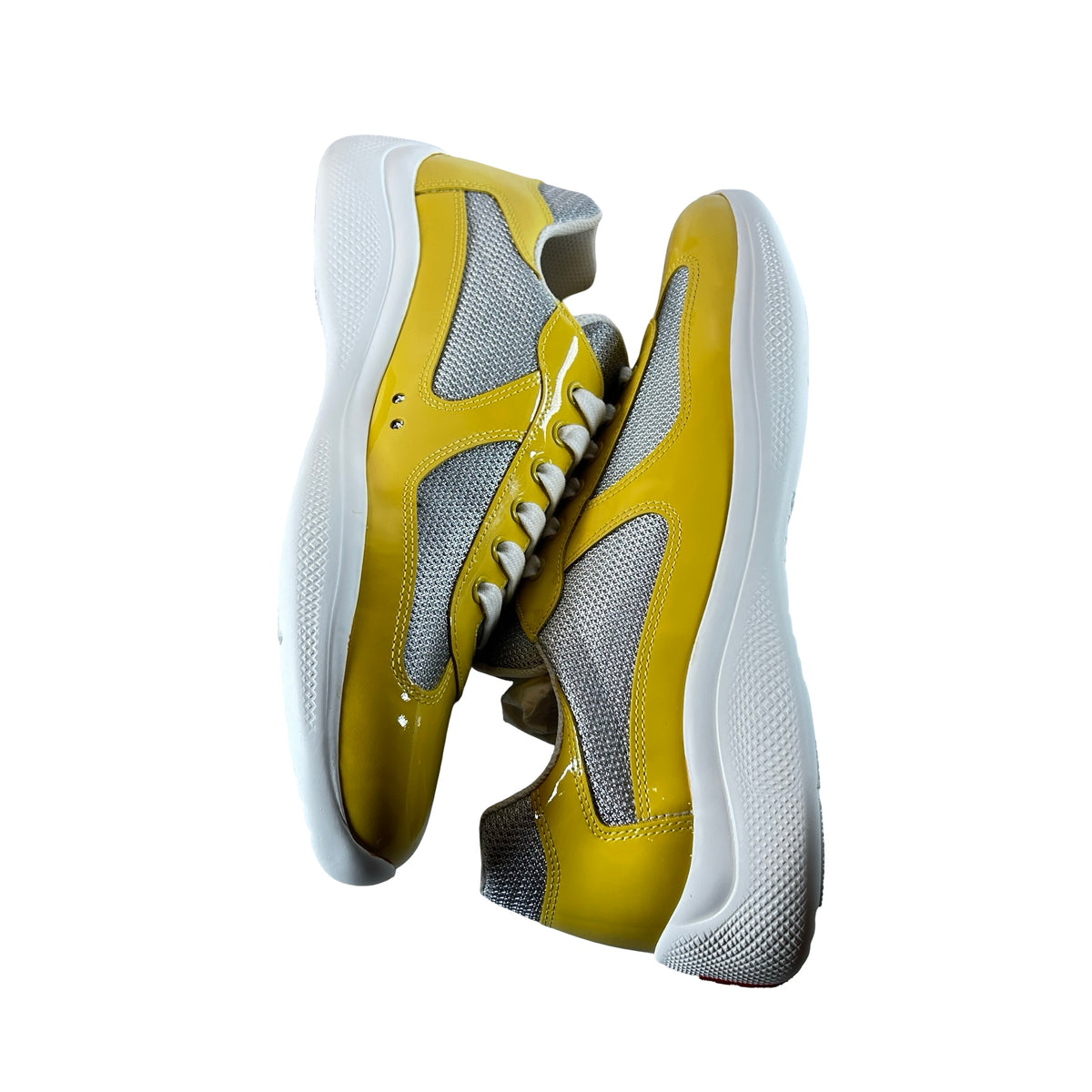 4E3400 ASZ F0FNU Prada America's Cup Patent Leather Yellow