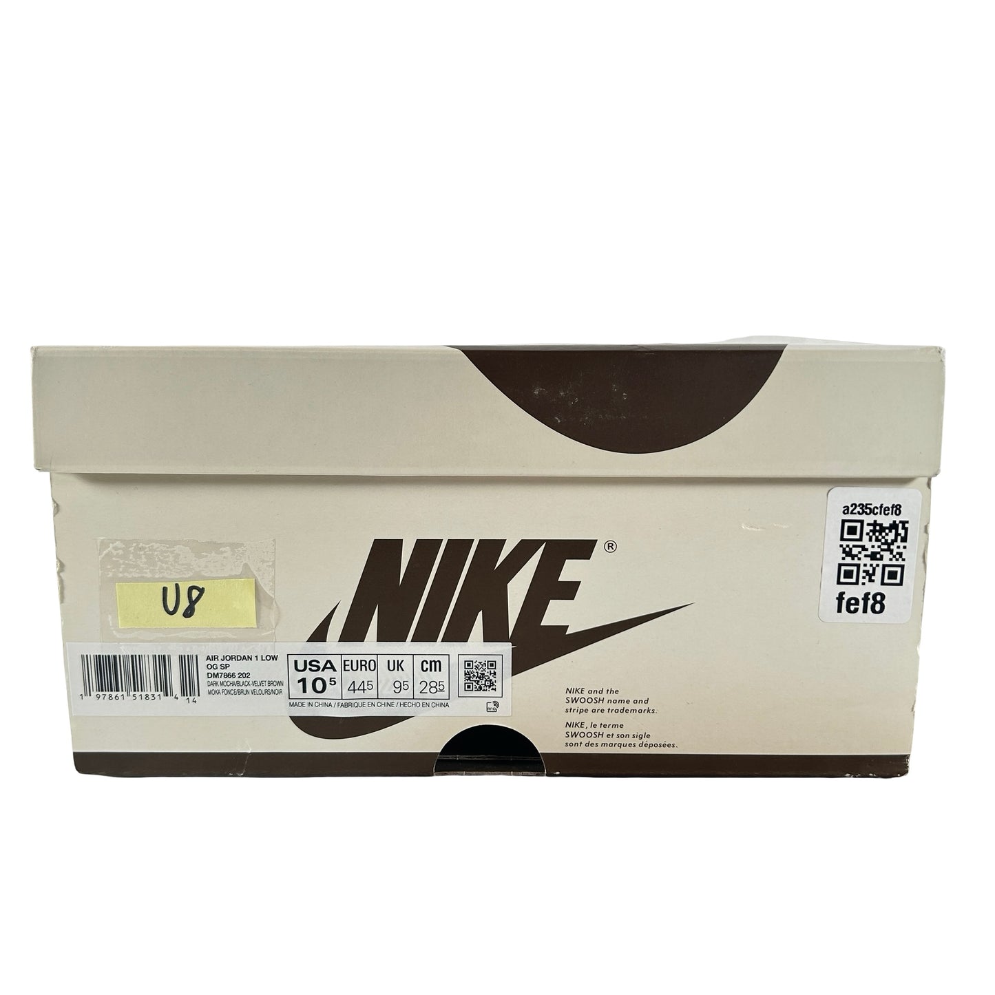 DM7866 202 Jordan 1 Retro Low OG SP Travis Scott Velvet Brown [USED] - 10.5 M (Used8)