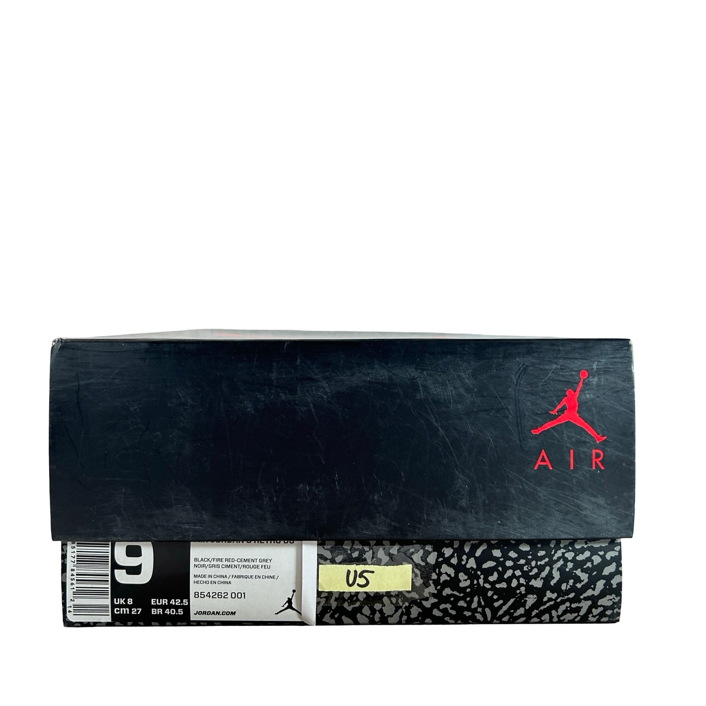 854262 001 Jordan 3 Black Cement 2018 [USED] - 9 M (Used5)
