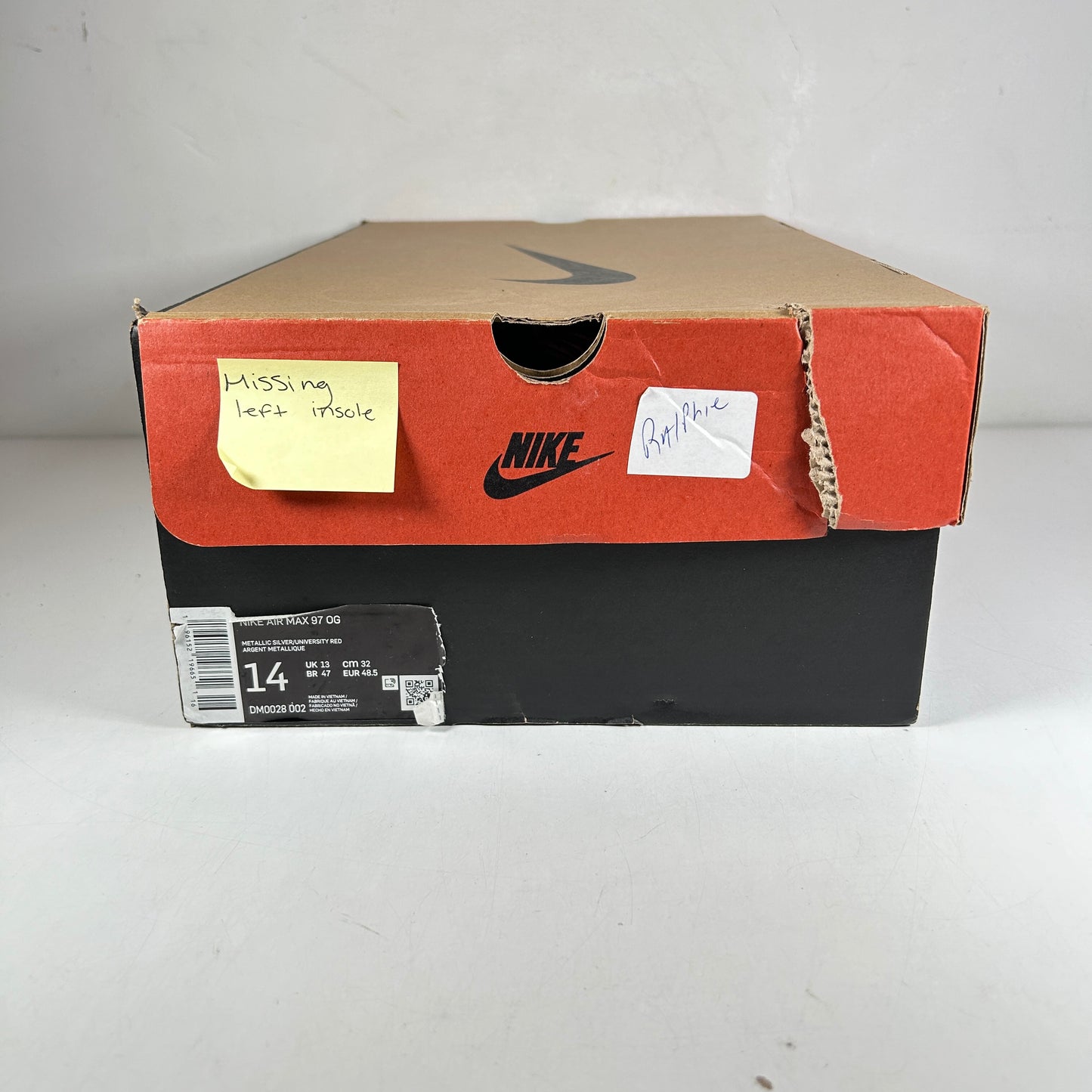 DM0028 002 Nike Air Max 97 OG Silver Bullet (2022) [USED] - 14 M (Used)