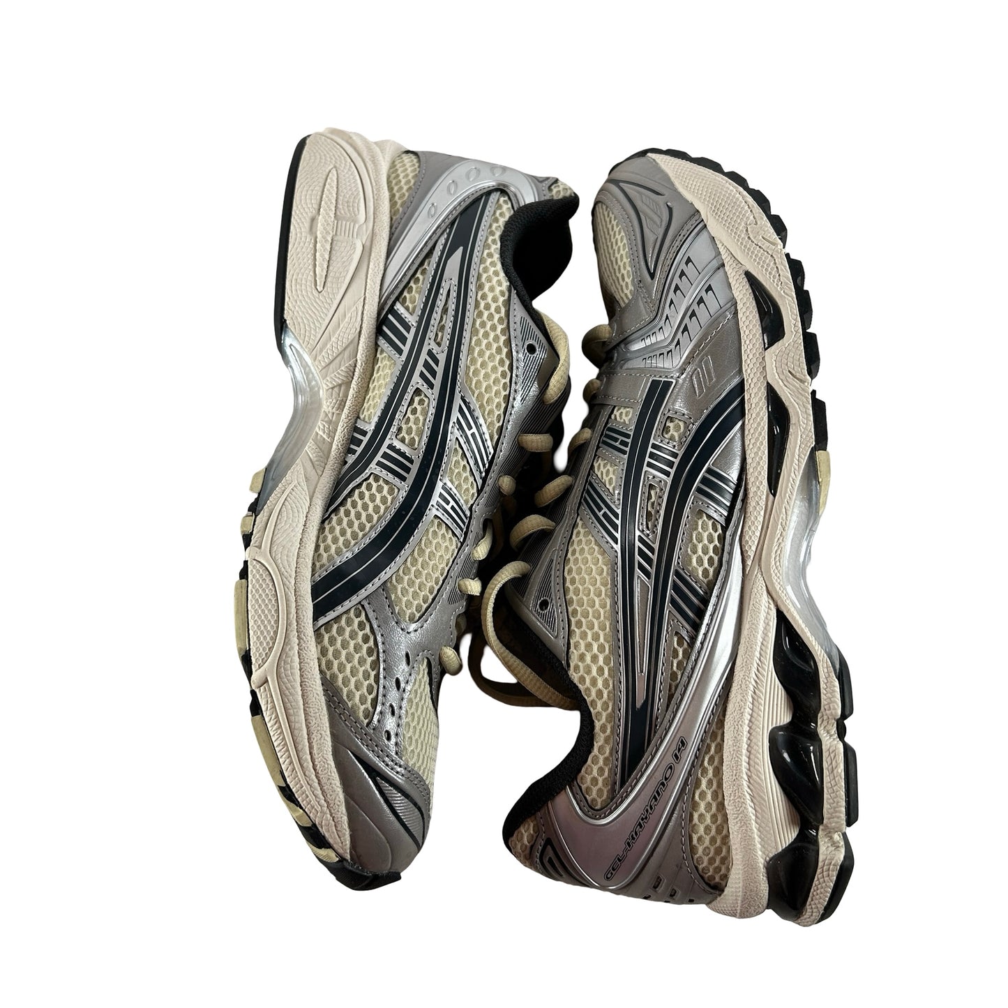 1203A537 250 ASICS Gel-Kayano 14 Oyster White Steeple Grey [USED] - 8.5 M (Used)