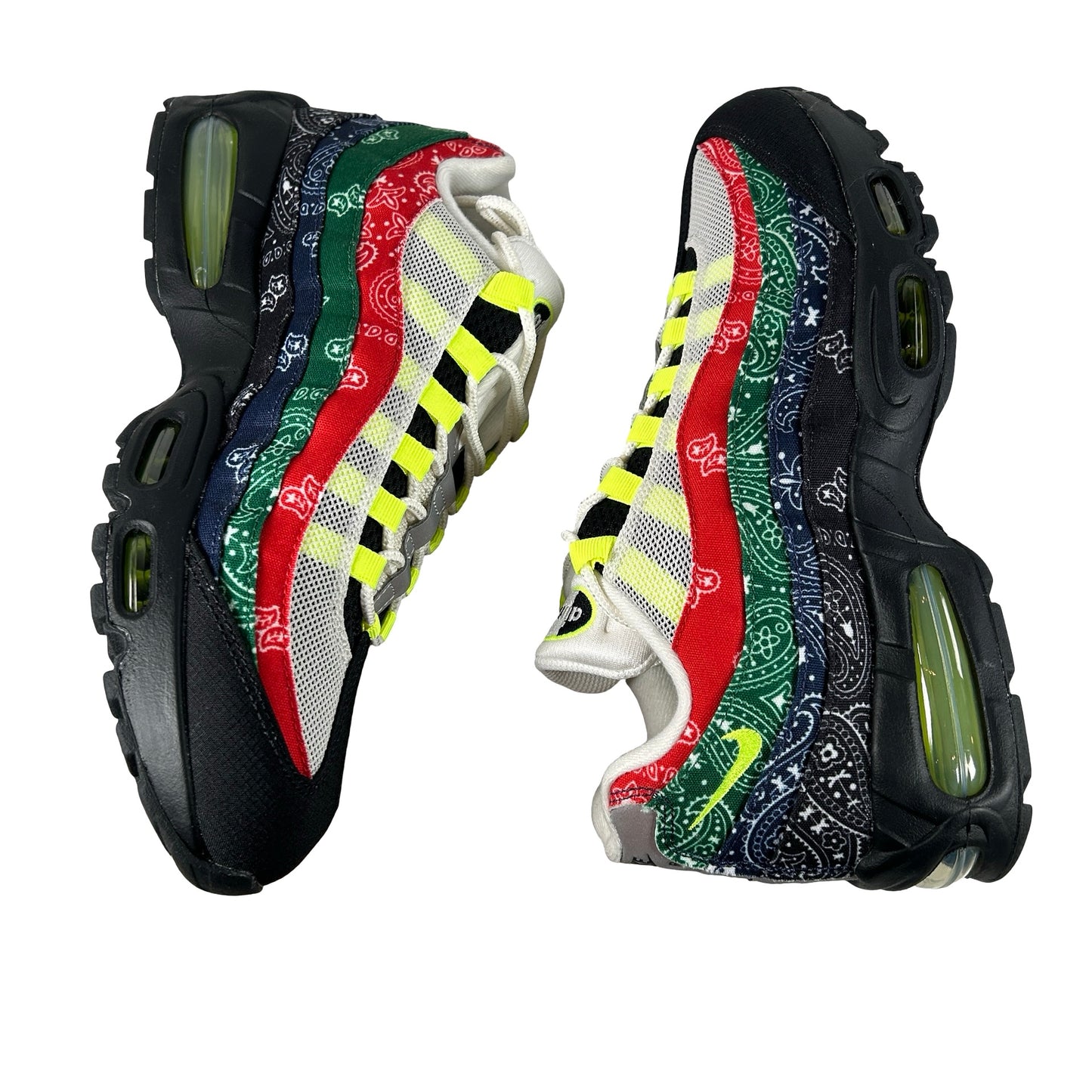 IQ0620 100 Nike Air Max 95 OG Big Bubble Neon Paisley Bandana [USED] - 10 M (VNDS) (No Box)