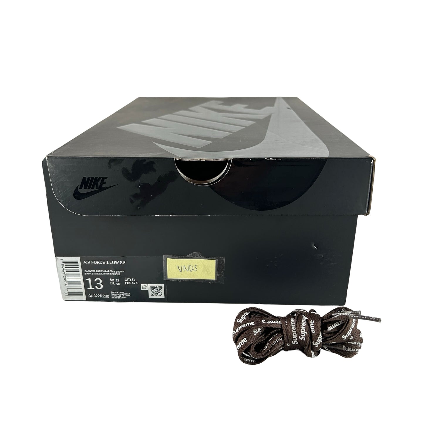 CU9225 200 Nike Air Force 1 Low Supreme Baroque Brown [USED] - 13 M (VNDS)