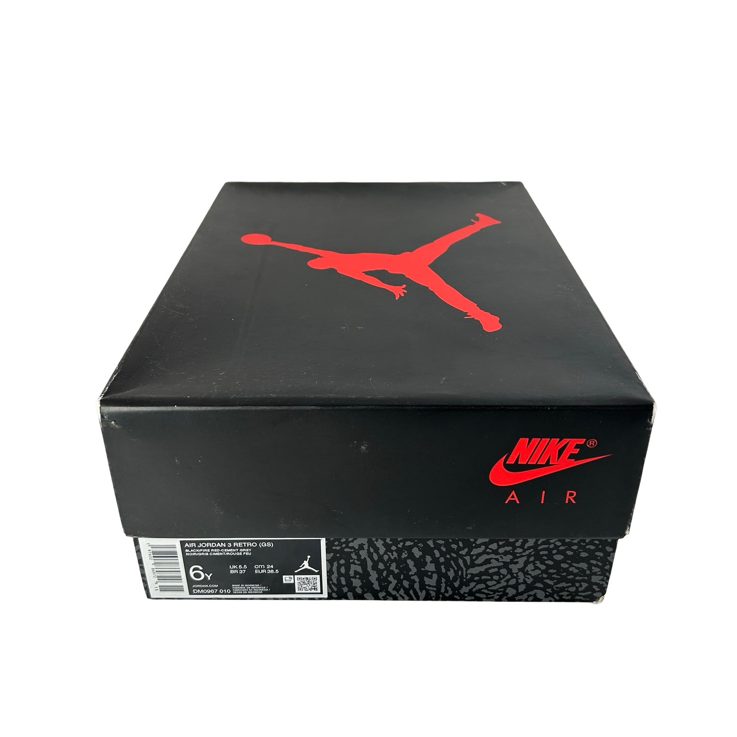 DM0967 010 Jordan 3 Retro Black Cement (2024) (GS) [USED] - 6 Y (Used)
