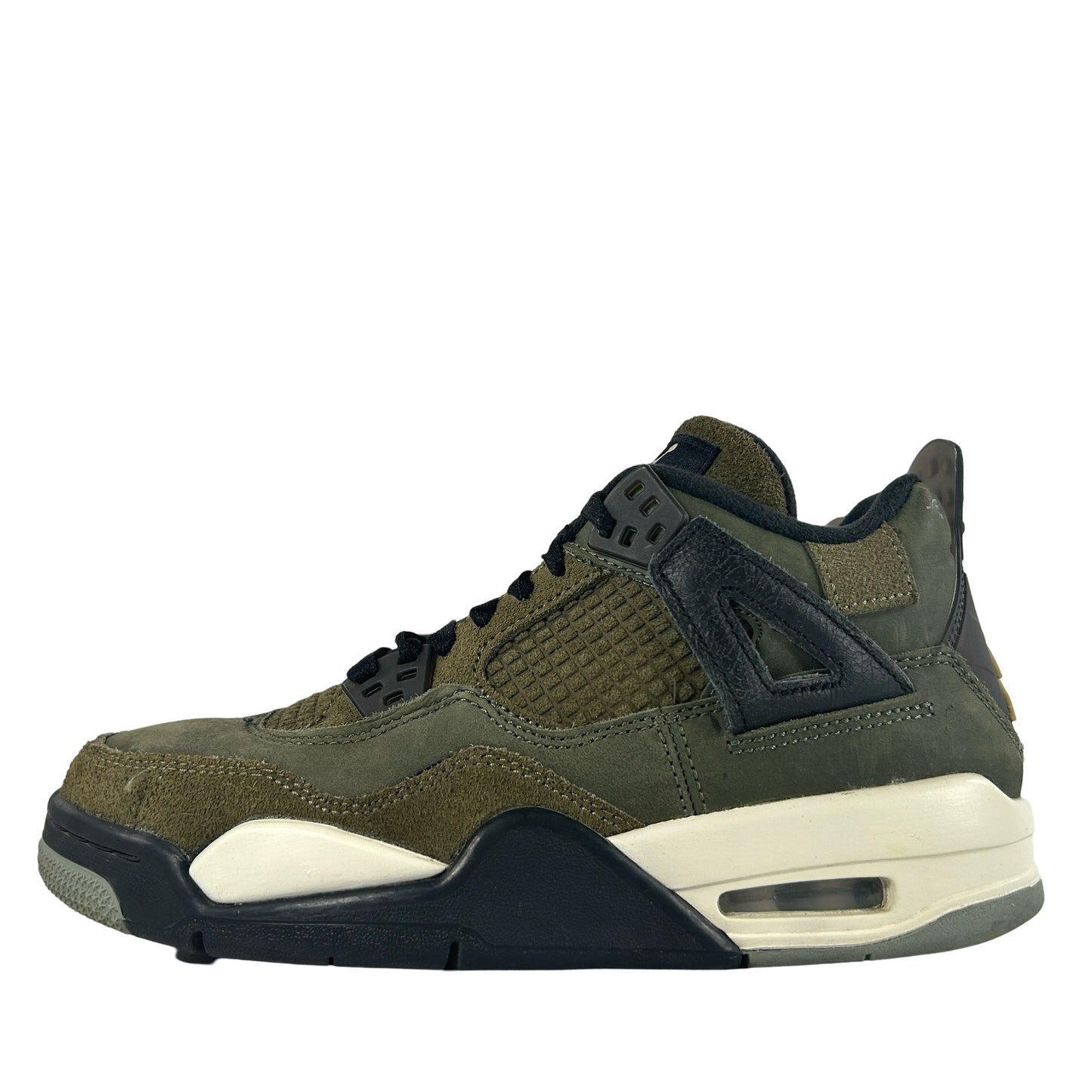 FB9928 200 Jordan 4 Retro SE Craft Medium Olive (GS) [USED] - 6 Y (Used)