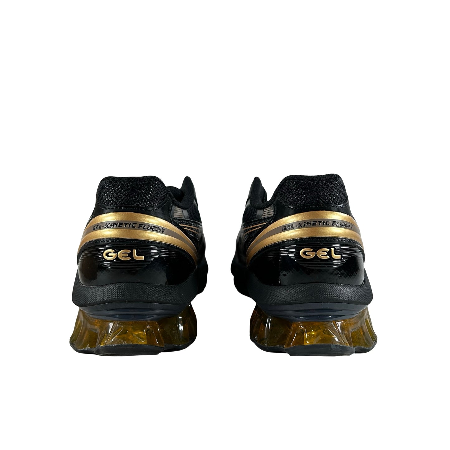1203A591 001 ASICS Gel-Kinetic Fluent Black Gold [USED] - 10 M (Used)