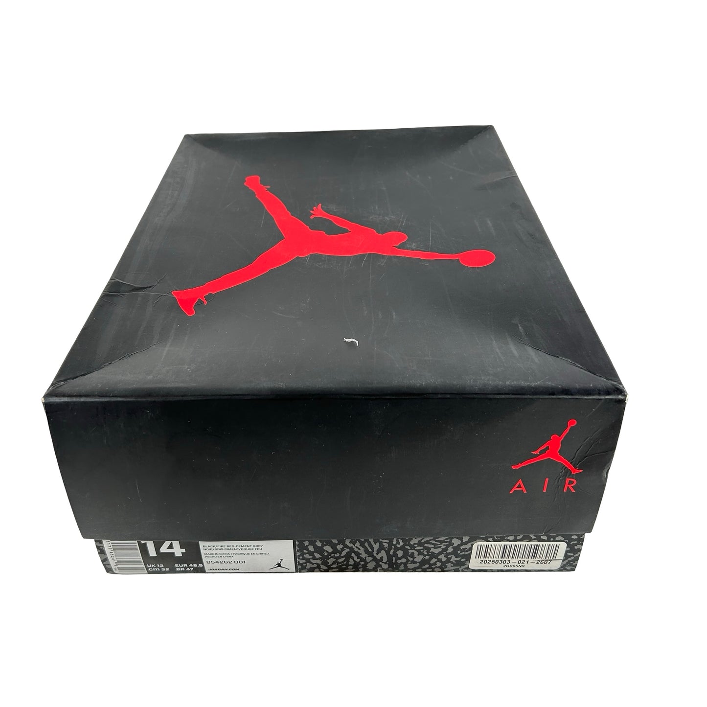 854262 001 Jordan 3 Black Cement 2018 [USED] - 14 M (Used)