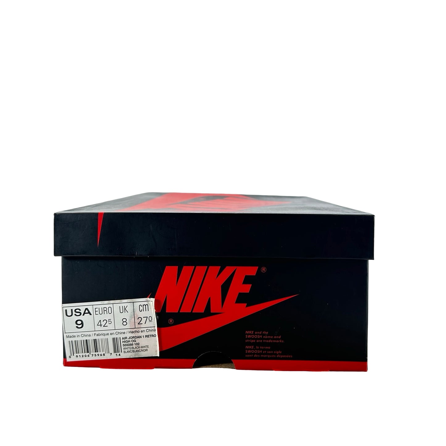 555088 102 Jordan 1 Retro Yin Yang White [USED] - 9 M (Used)