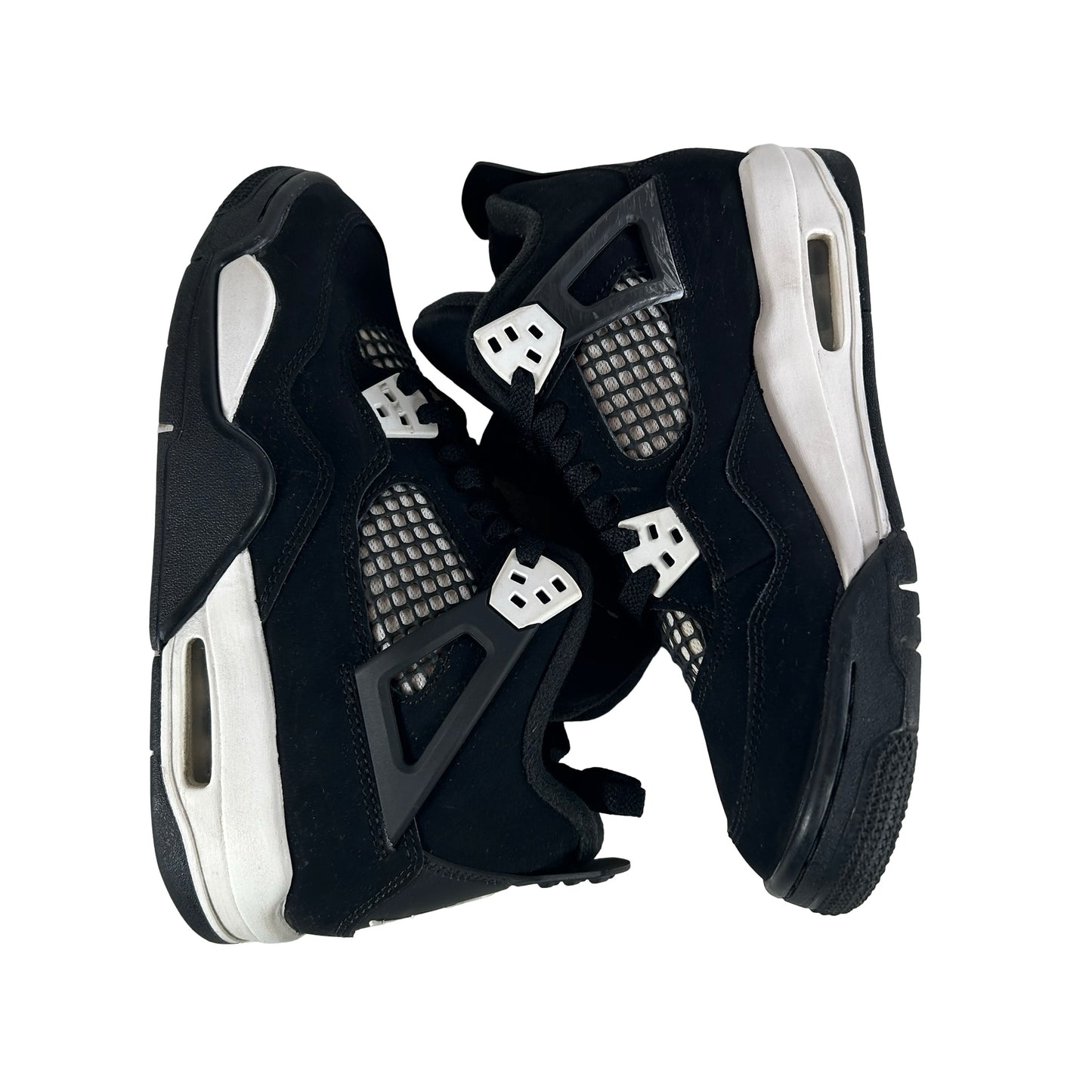 FQ8213 001 Jordan 4 Retro White Thunder (GS) [USED] - 5 Y (Used) (No Box)