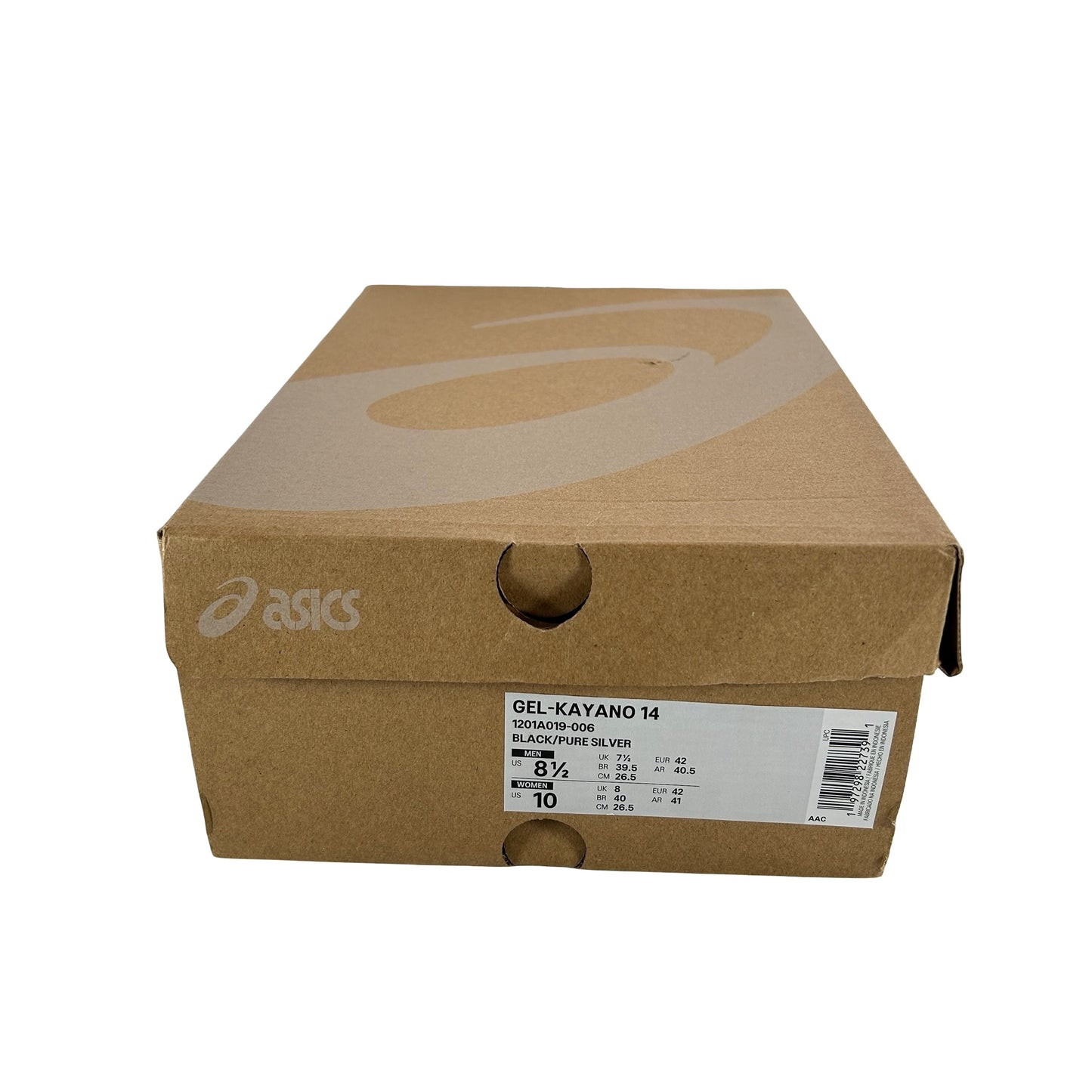 1201A019 006 ASICS Gel-Kayano 14 Black Pure Silver [USED] - 8.5 M (Used)