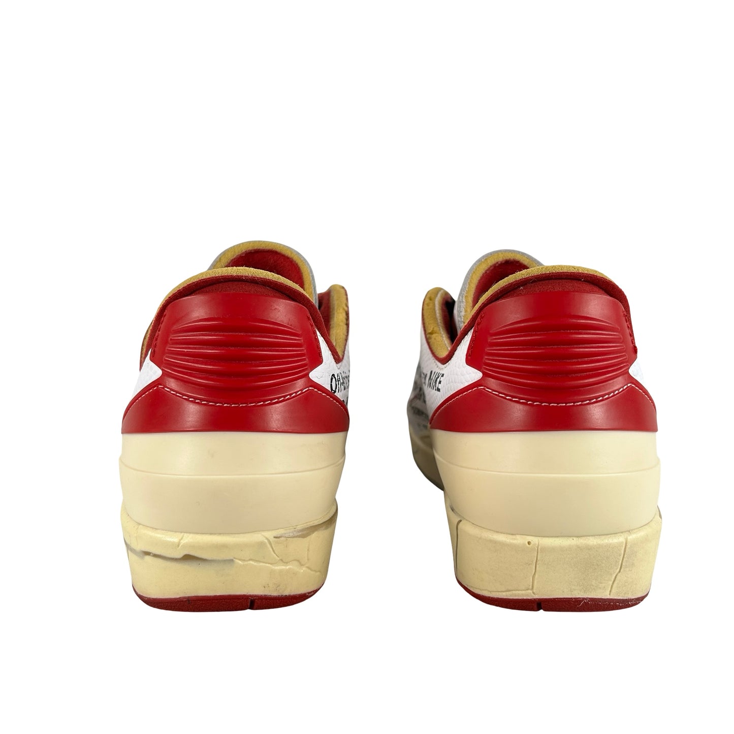 DJ4375 106 Jordan 2 Retro Low SP Off-White White Red [USED] - 7 M (Used) (No Box)