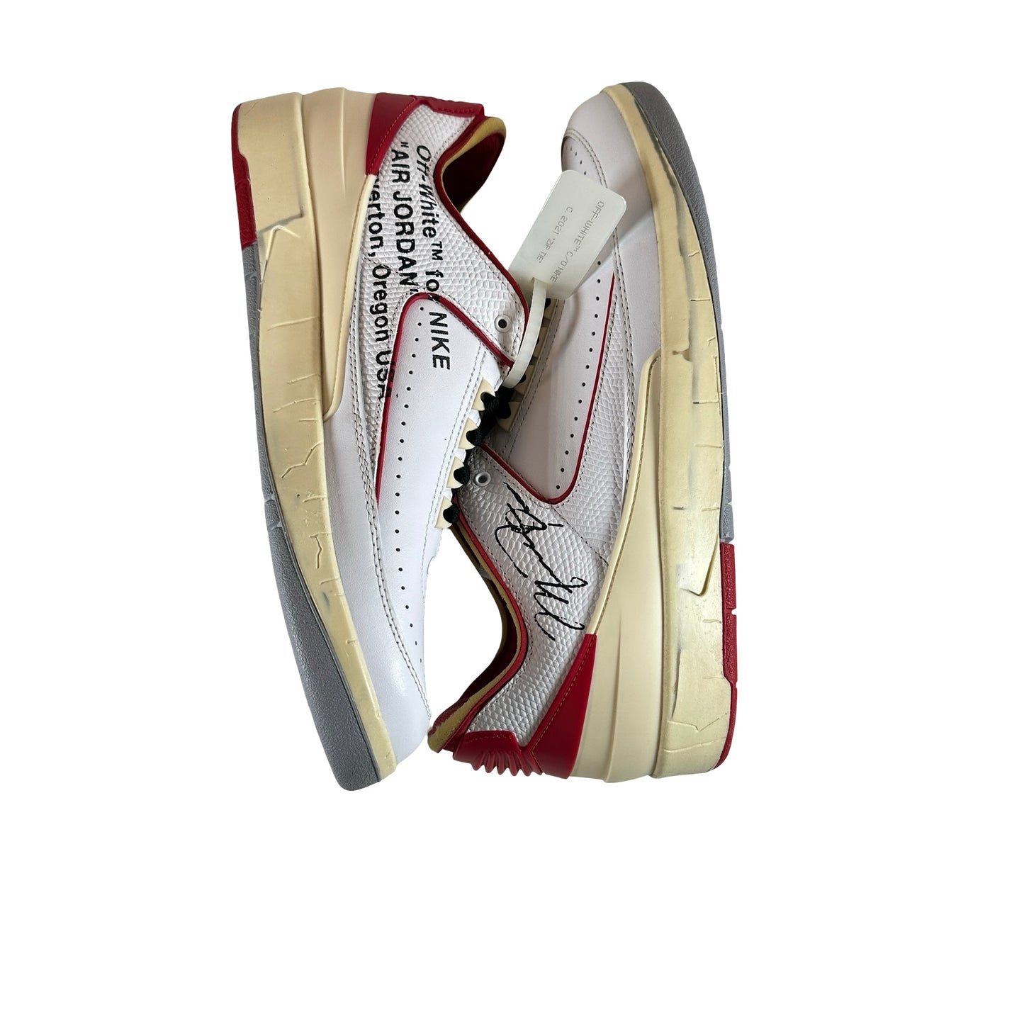 DJ4375 106 Jordan 2 Retro Low SP Off-White White Red [USED] - 12.5 M (Used) (No Box)