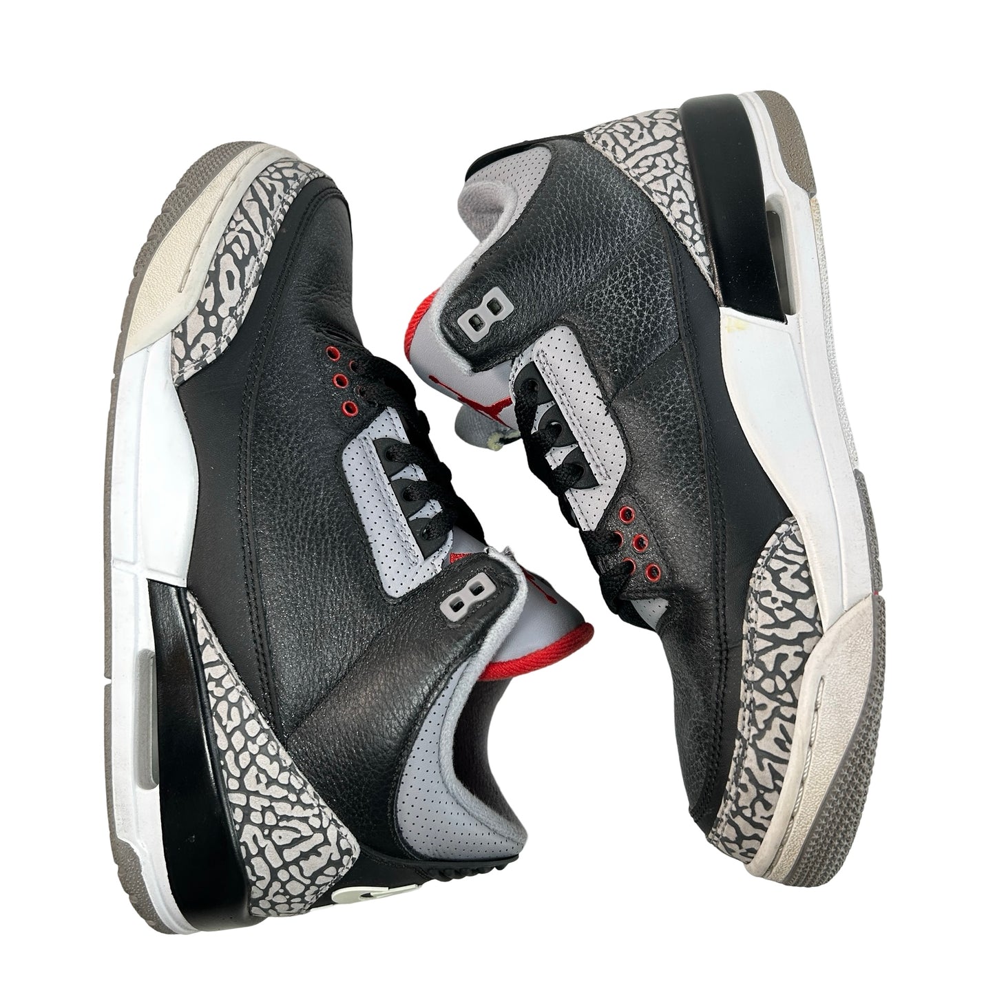 854262 001 Jordan 3 Black Cement 2018 [USED] - 8.5 M (Used) (No Box)