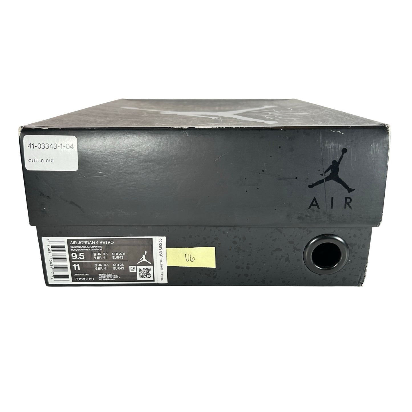 CU1110 010 Jordan 4 Retro Black Cat (2020) [USED] - 9.5 M (Used6)