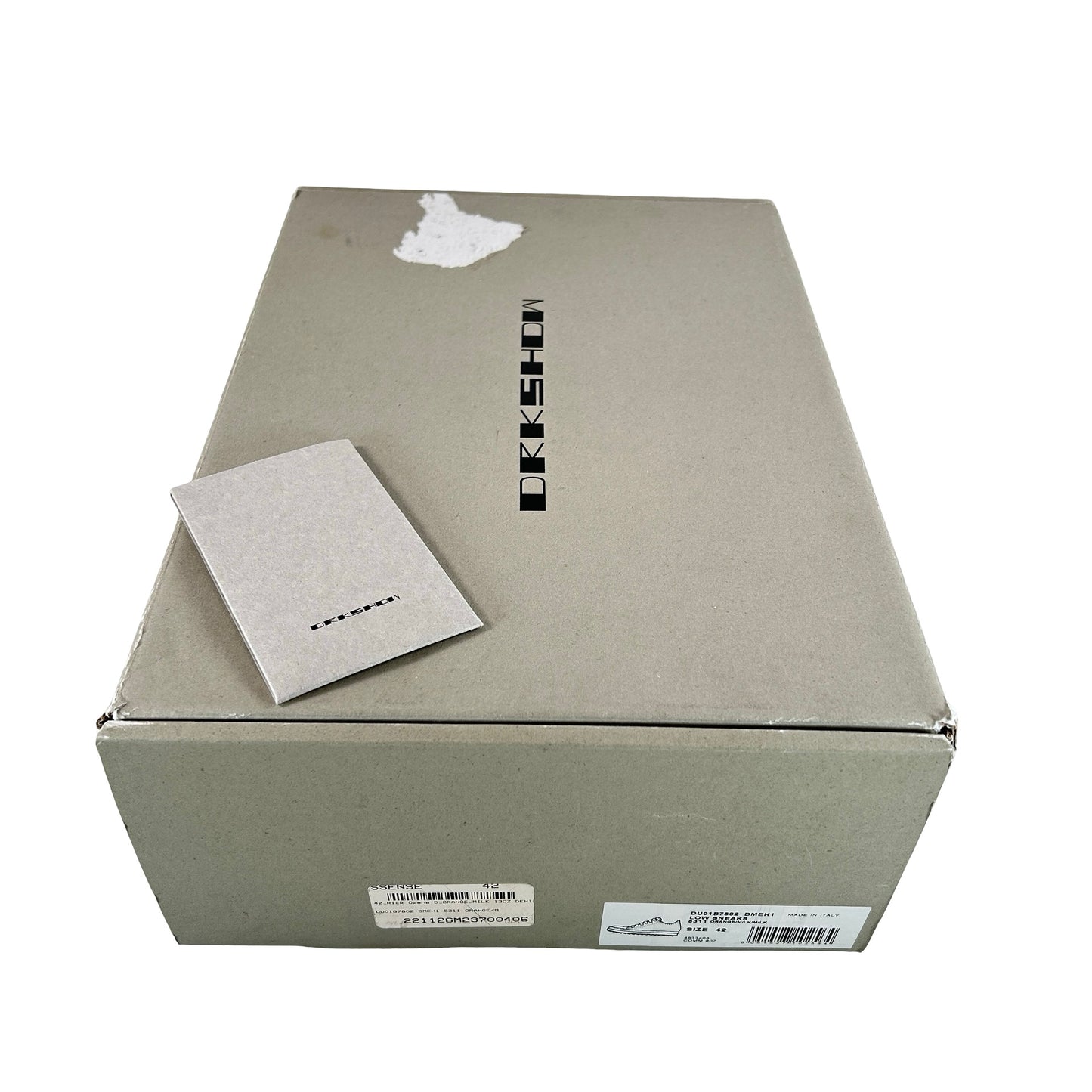 DU01B7802 DMEH1 Rick Owens DRKSHDW Fogachine Cotton Megalace Low 'Orange Milk' [USED] - 42 (Used)
