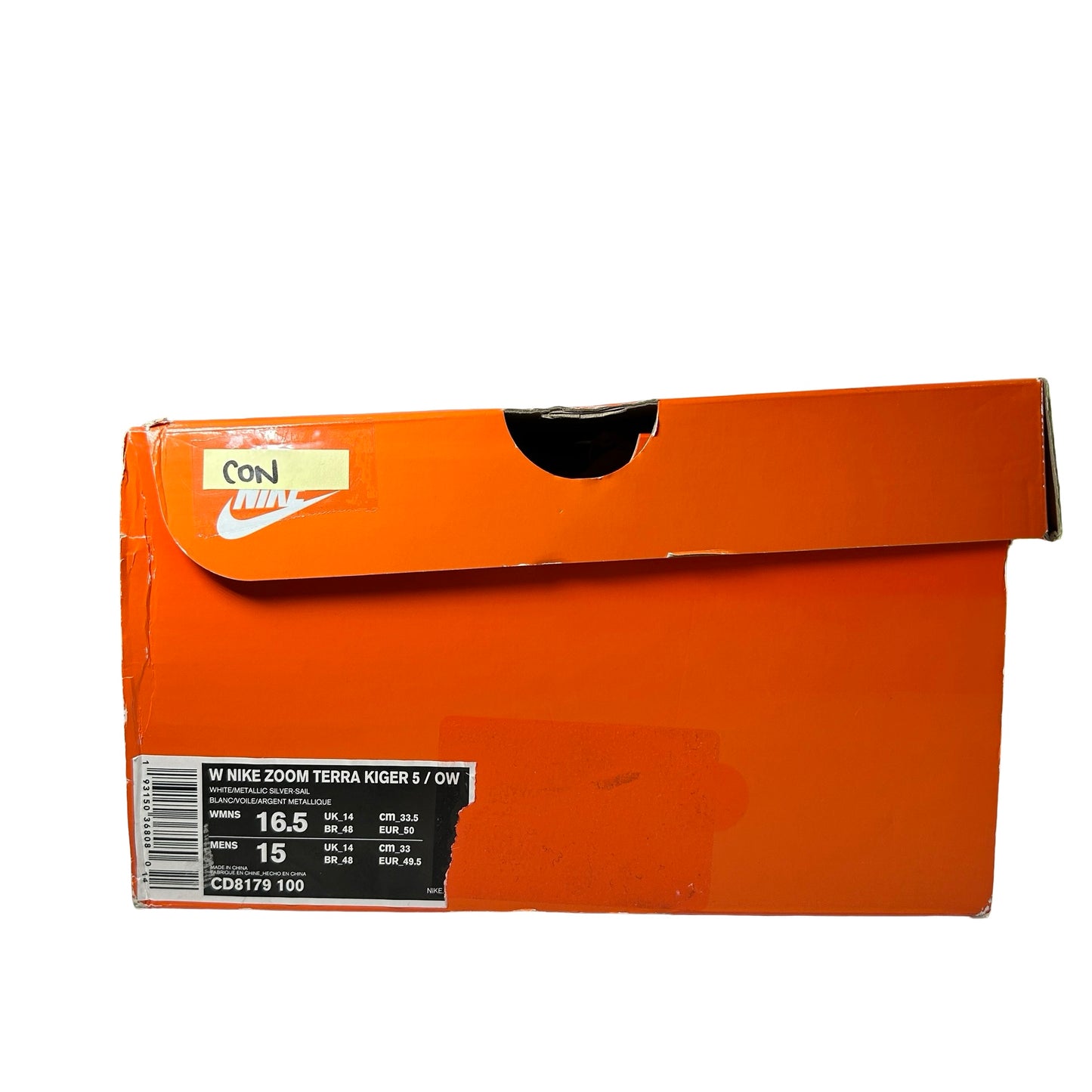CD8179 100 Nike Zoom Terra Kiger 5 Off-White White (W) [CONDITIONAL] - 16.5 W (Yellowing)