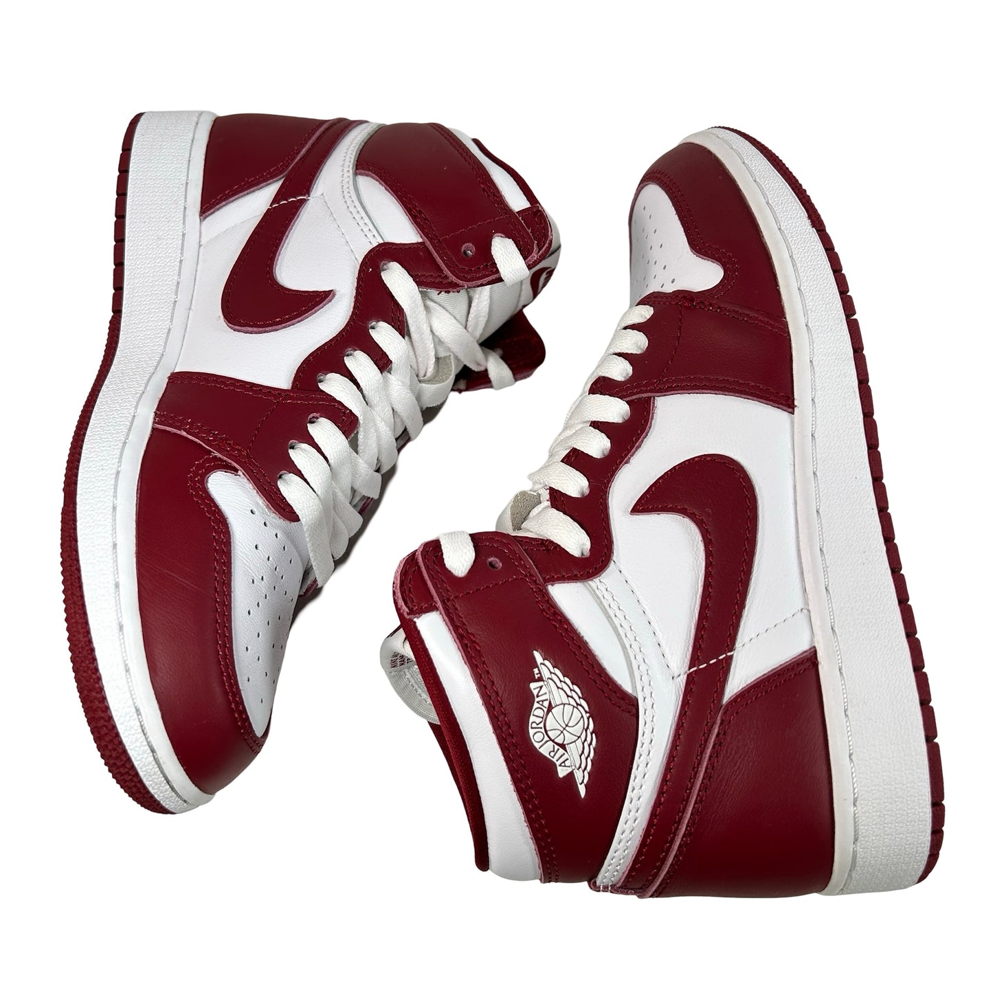 FD1437 160 Jordan 1 Retro High OG Artisanal Team Red (GS) [USED] - 5 Y (Used) (No Box)
