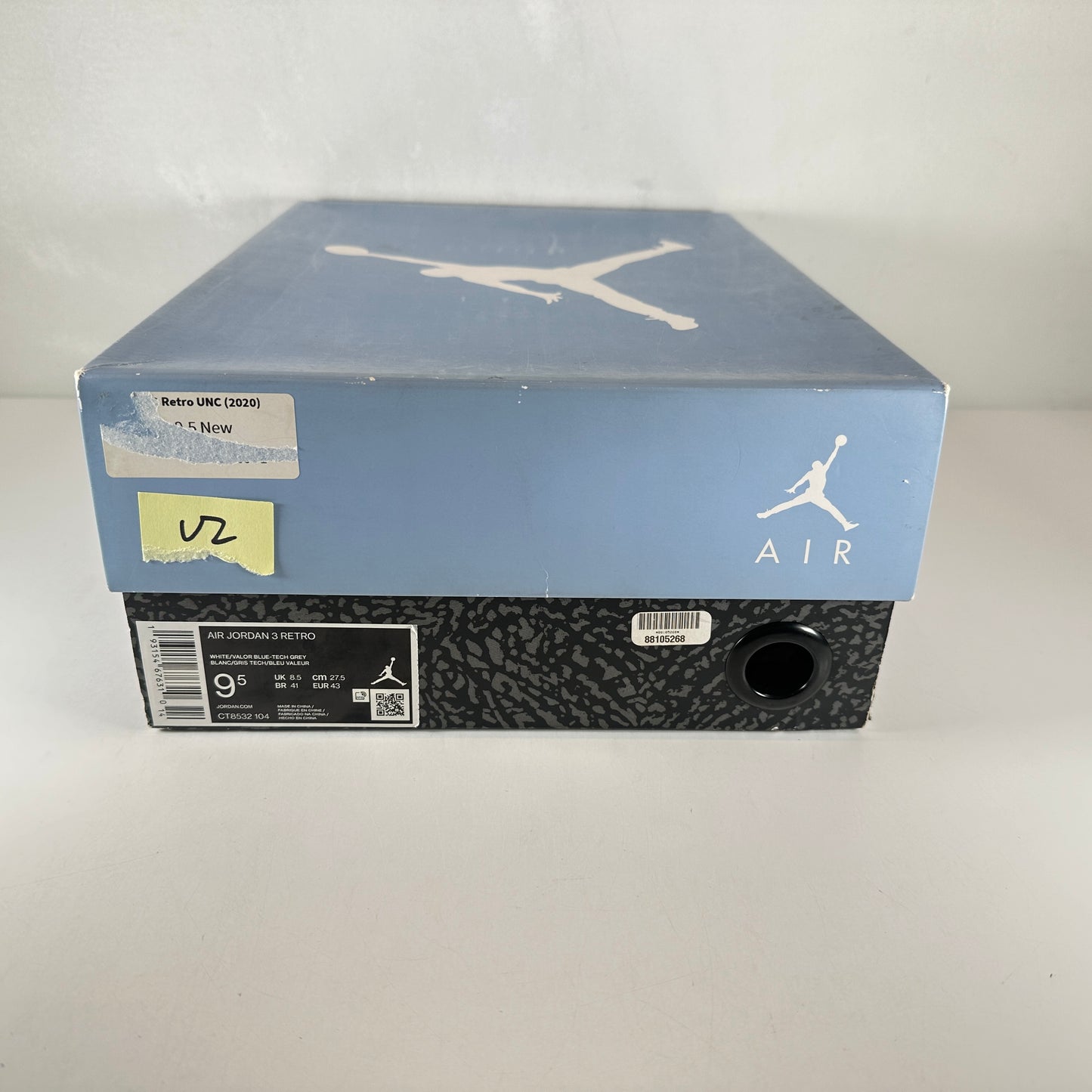 CT8532 104 Jordan 3 Retro UNC (2020) [USED] - 9.5 M (Used2)