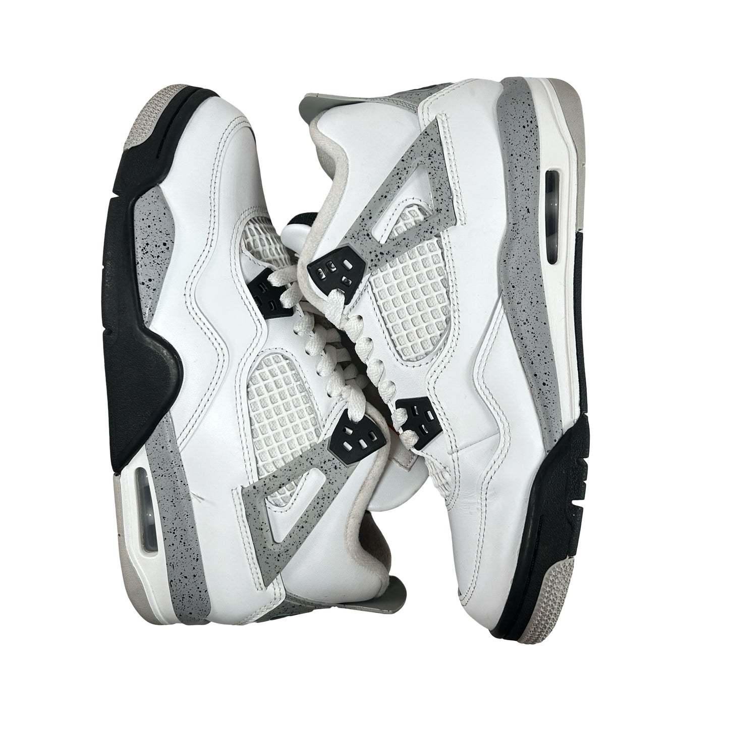 IB4171 100 Jordan 4 Retro White Cement (2025) (GS) [USED] - 7 Y (Used) (No Box) (No Insoles)
