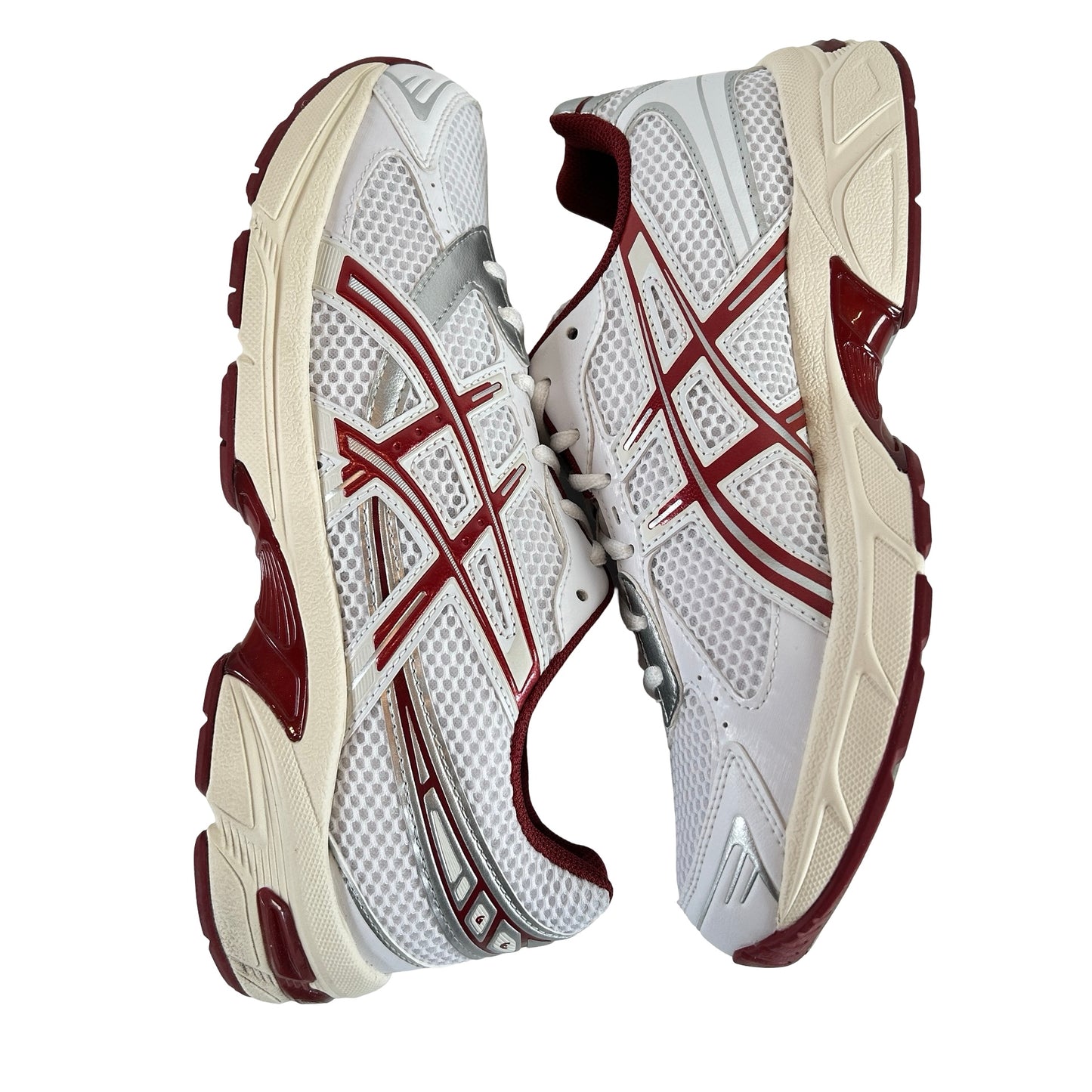 1202A518 100 ASICS Gel-1130 White Red Dahlia (W) [USED] - 10 W (Used)