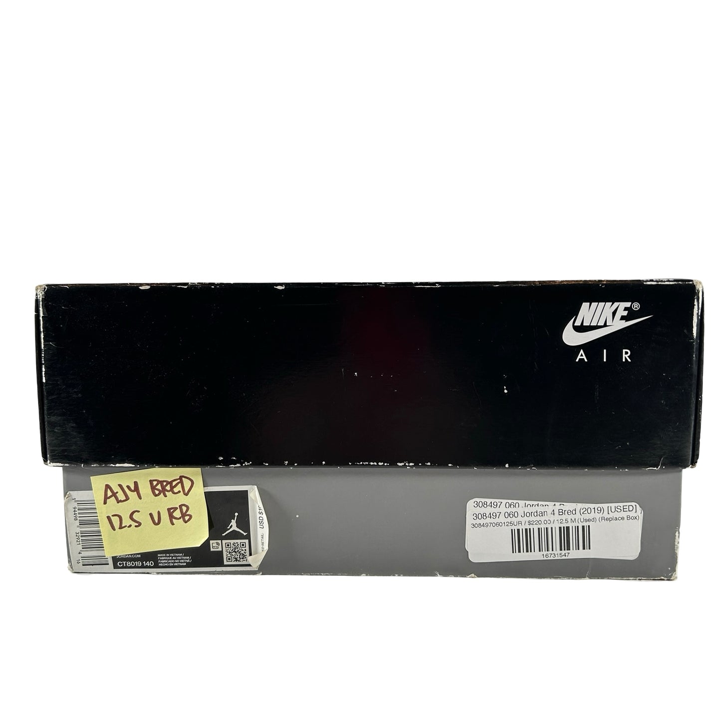 308497 060 Jordan 4 Bred (2019) [USED] - 12.5 M (Used) (Replace Box)