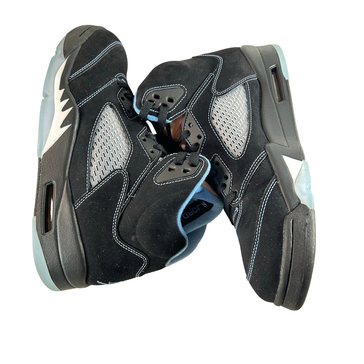 DD0587 008 Air Jordan 5 Retro Black University Blue (2026) [USED] - 9.5 M (Used)